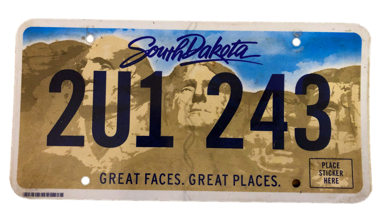 South Dakota License Plate- \