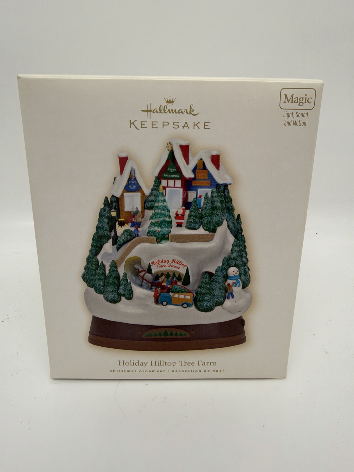 2009 Hallmark Keepsake Ornament Holiday Hilltop Farm Lights Sound Motion NEW 1F5 2009 Hallmark Keepsake Ornament Holiday Hilltop Farm Lights Sound Motion NEW 1F5