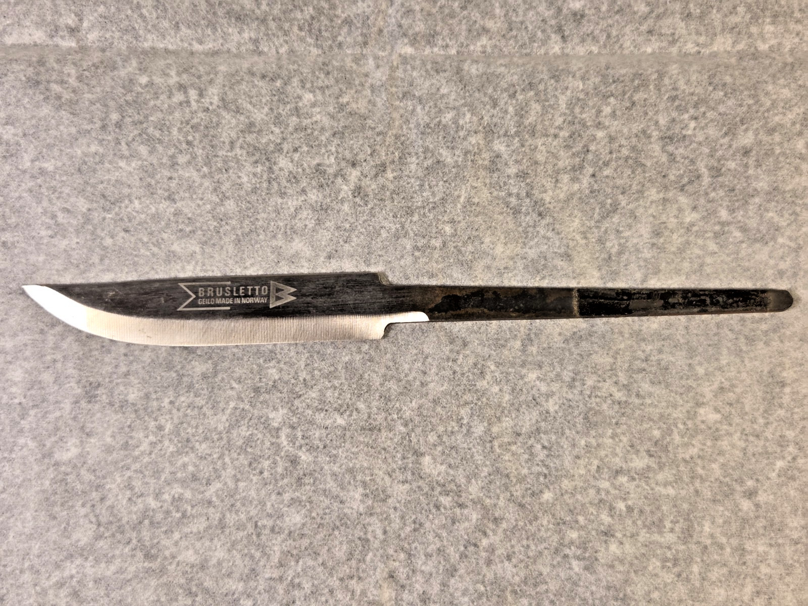 VTG Brusletto Knife Blade Blank Geilo Norway Hidden Tang Scandi Puukko NOS 6\