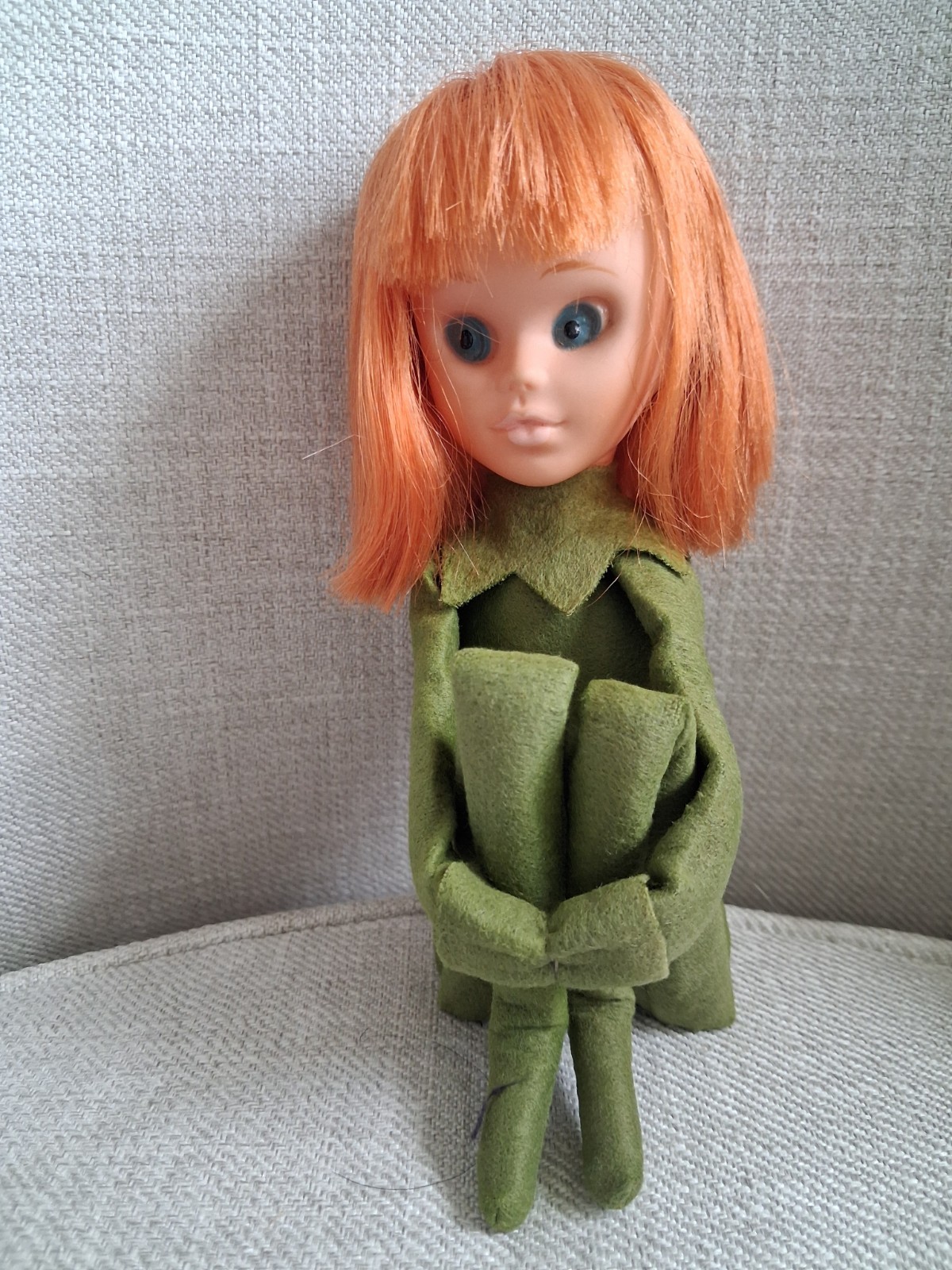 Vintage 1960's Kamar Knee-Hugger Elf  Doll Shelf Sitter /Ornament  Japan