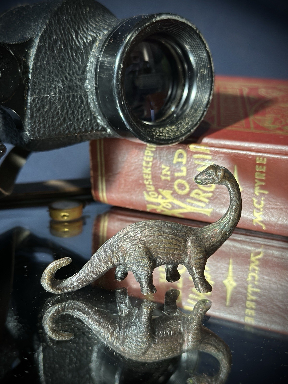 Vtg Mid Century Cast Bronze Brass Metal Brontosaurus Dinosaur Figurine Japan