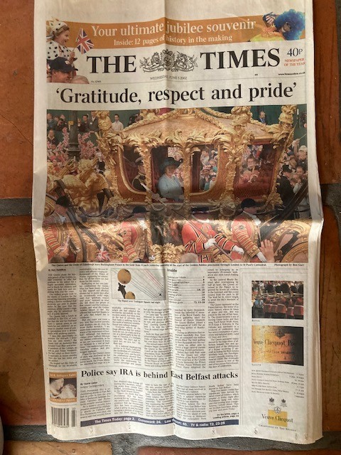 The Times Wednesday June 5, 2002 Gratitude, respect and pride - Queen Elizabeth