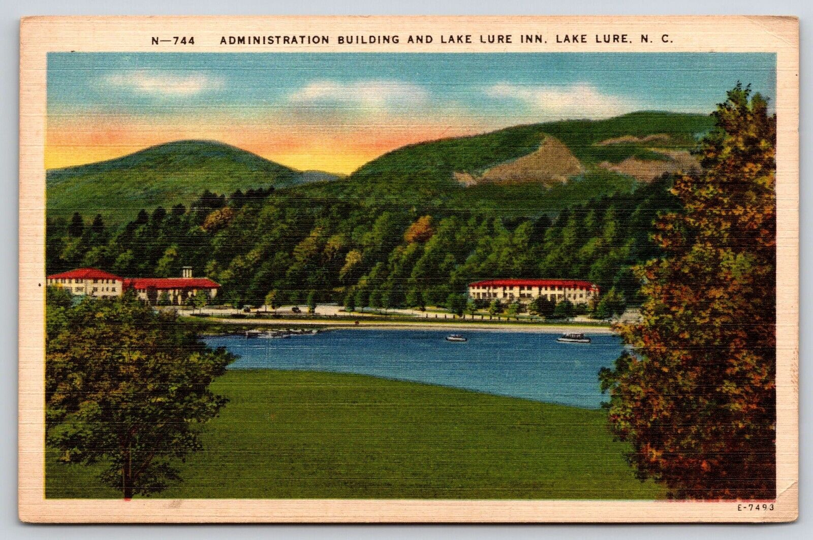 Lake Lure NC Administration Building Lake Lure Inn Antique Postcard Post Card
