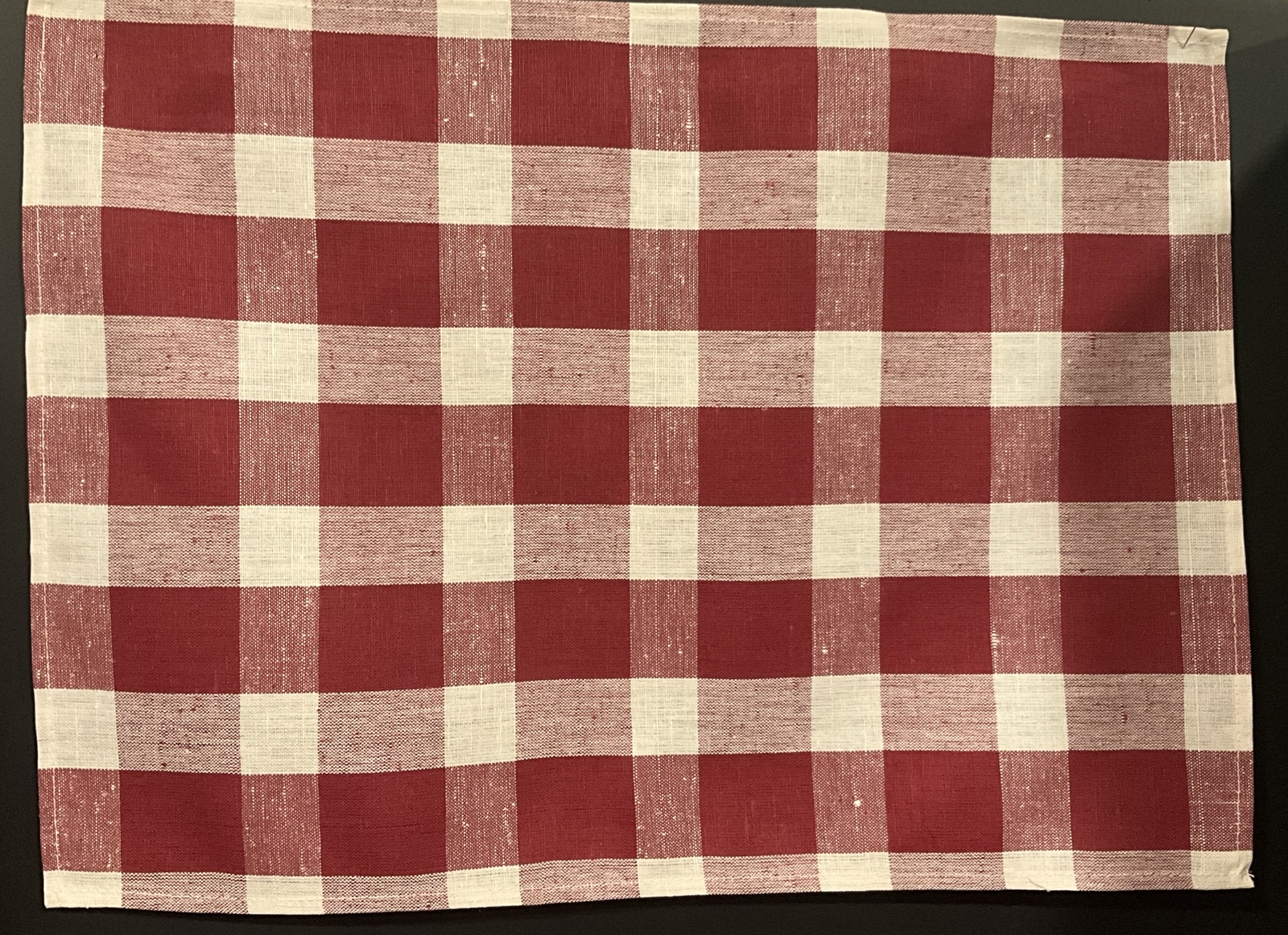VTG  COLONIAL WILLIAMSBURG Red Tavern Checked Placemat New 13x18”