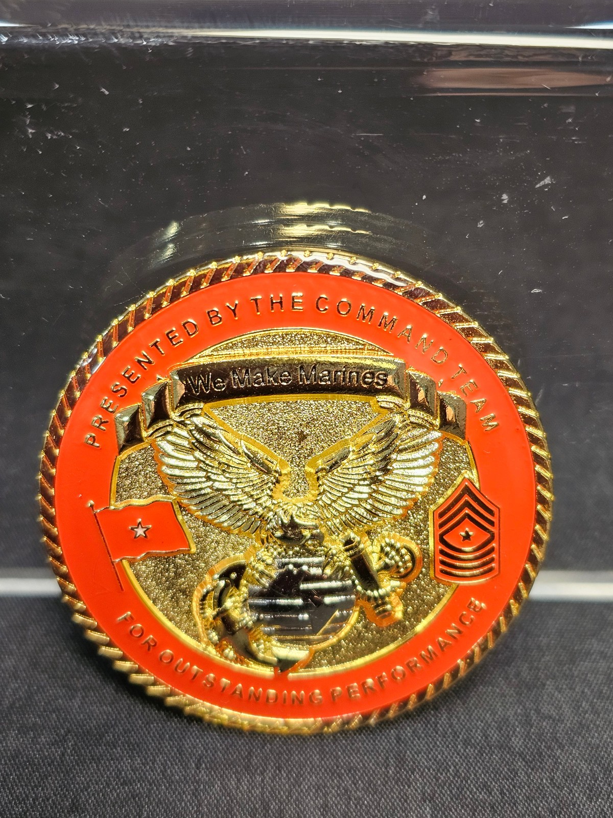 US MARINE CORPS COMMANDER TEAM CHALLANGE COINOutstanding Performance Collectible