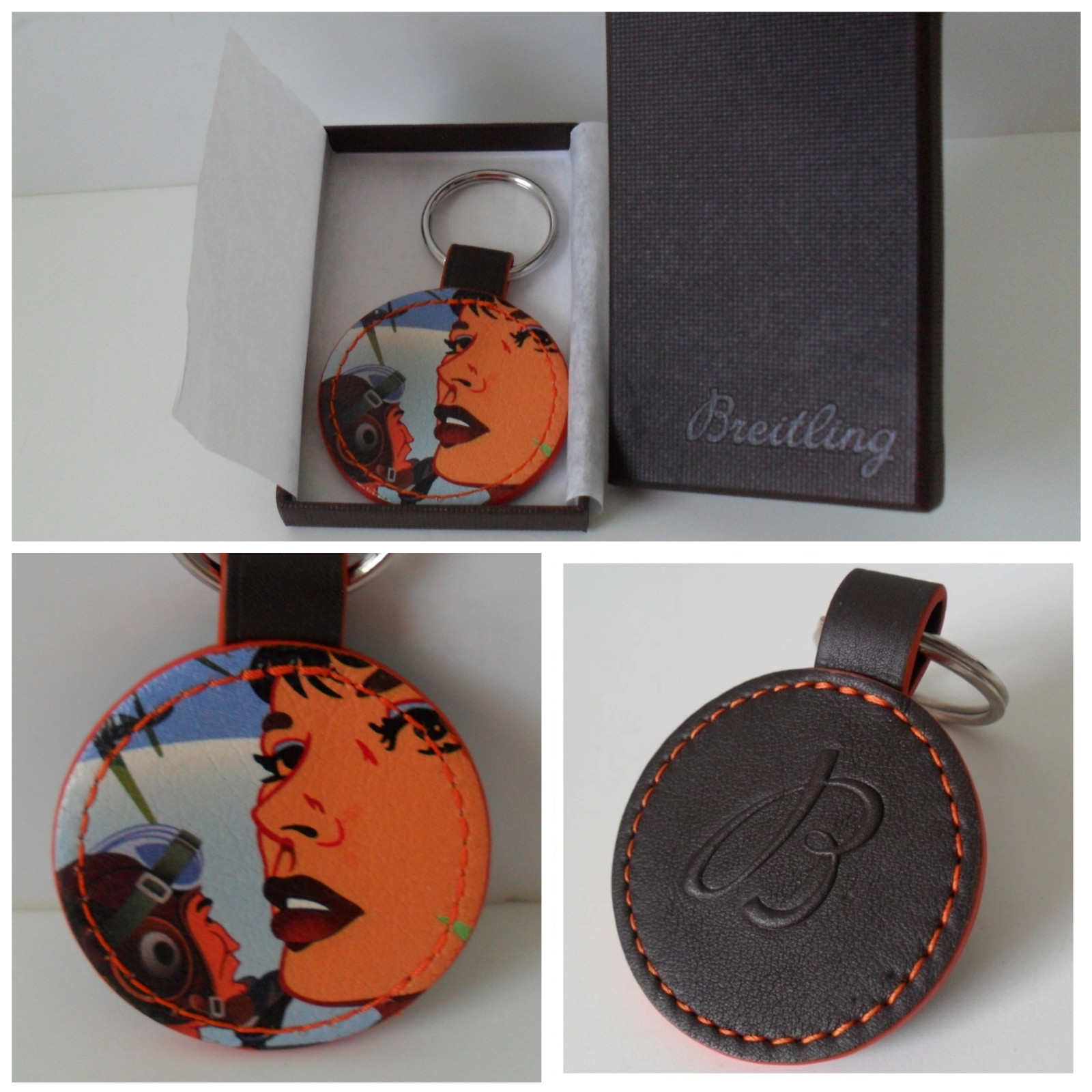 Breitling Keyring Bag Charm - Iconic Kevin T Kelly Lady Luck Pop Art Design NEW