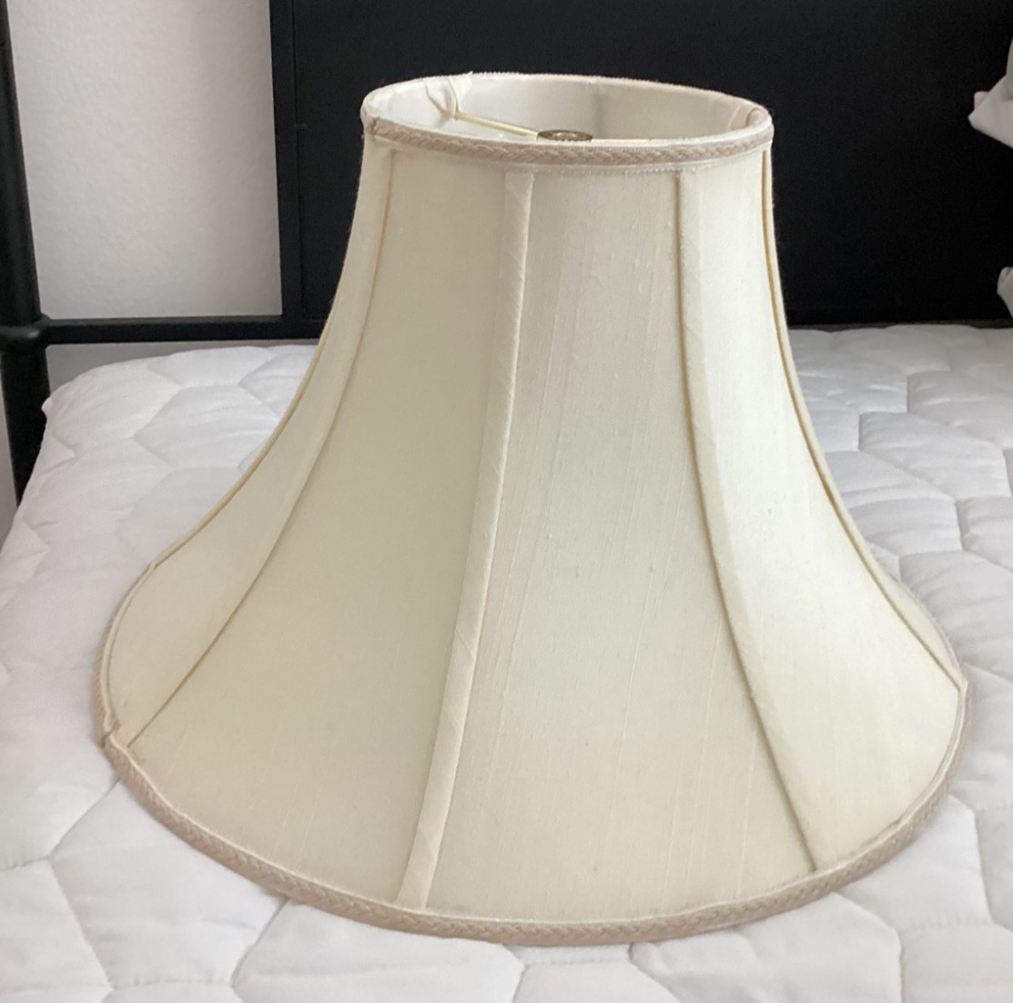 Lenox Quoizel Lamp Original Ivory Silk Shade Excellent Shade ONLY