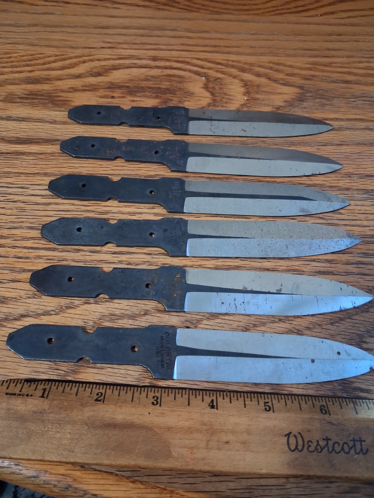 6 High Carbon Steel Boot Knife Dagger Blade Blank Blank's NOS Colonial Knife USA