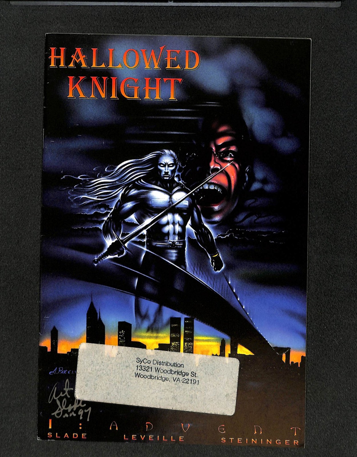 Hallowed Knight #1 Signed by Arthur G. Slade Shea Publishing 1997
