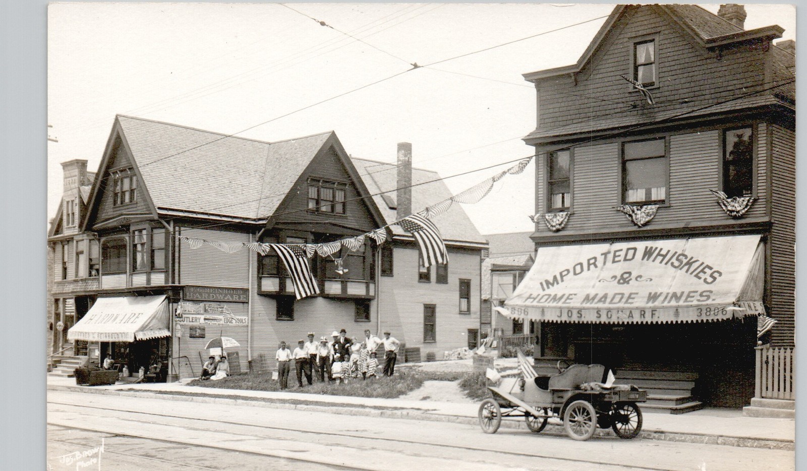 3800 LISBON AVE milwaukee wi postcard wisconsin street real photo rppc whiskey