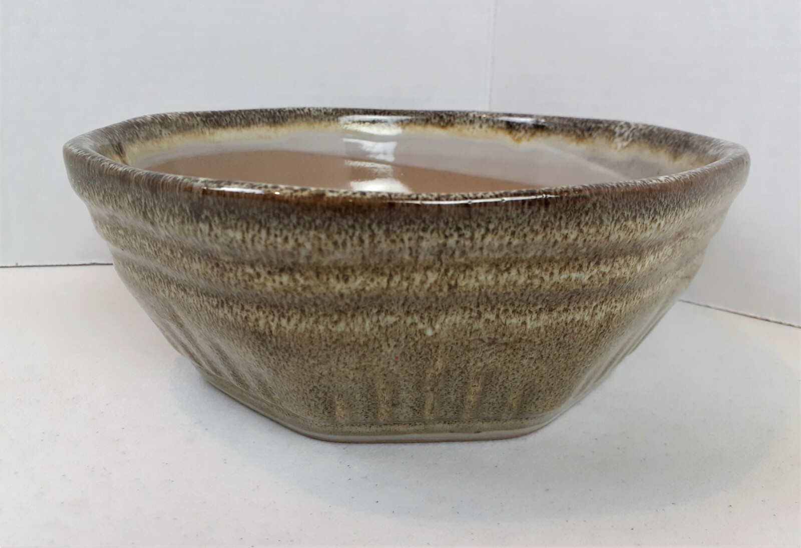 Vintage Ceramic Bowl Rustic Glazed Bowl Planter 8.5\