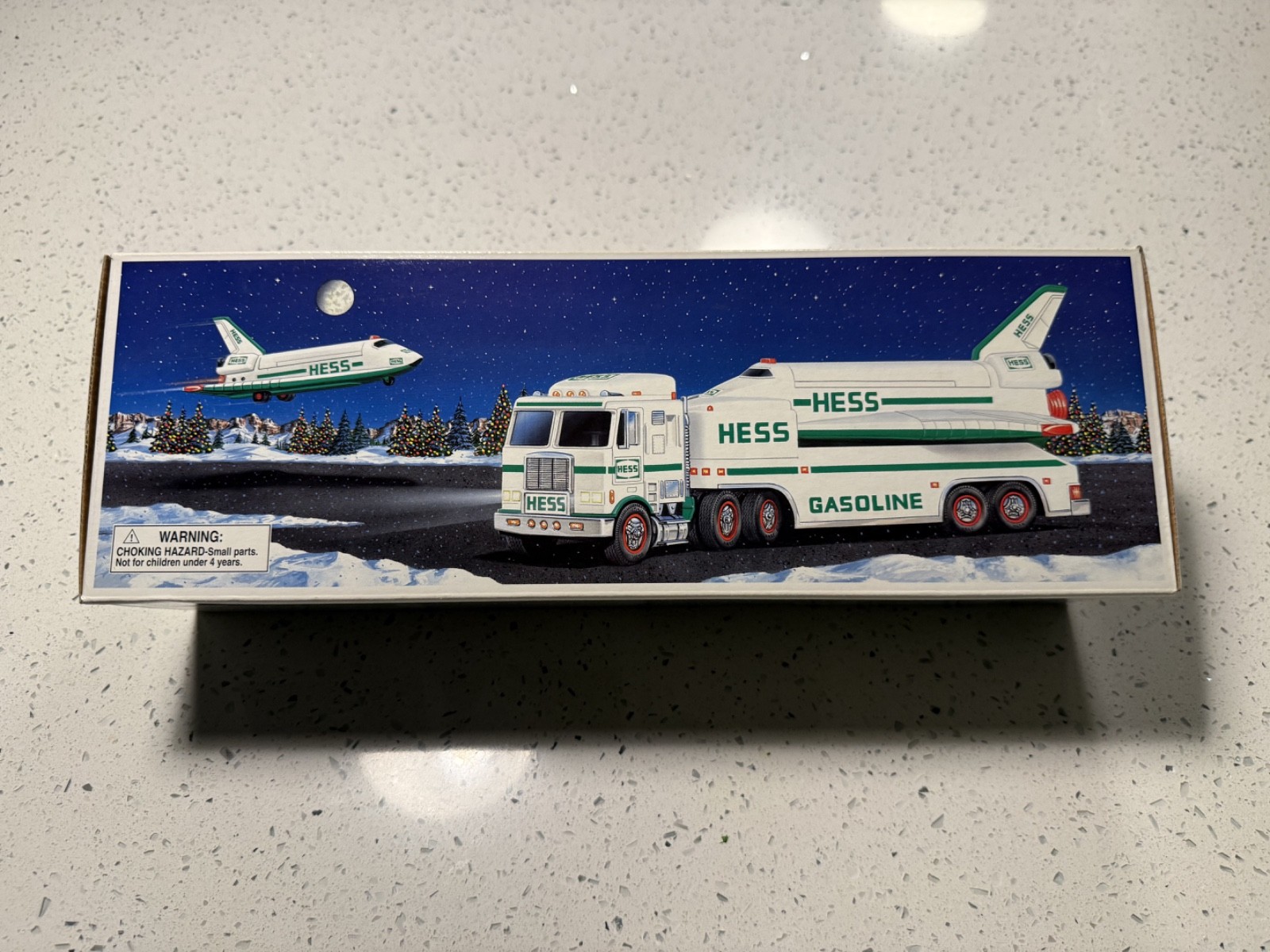 Vintage 1999 Hess Toy Truck & Space Shuttle w/Satellite — Complete Original Box