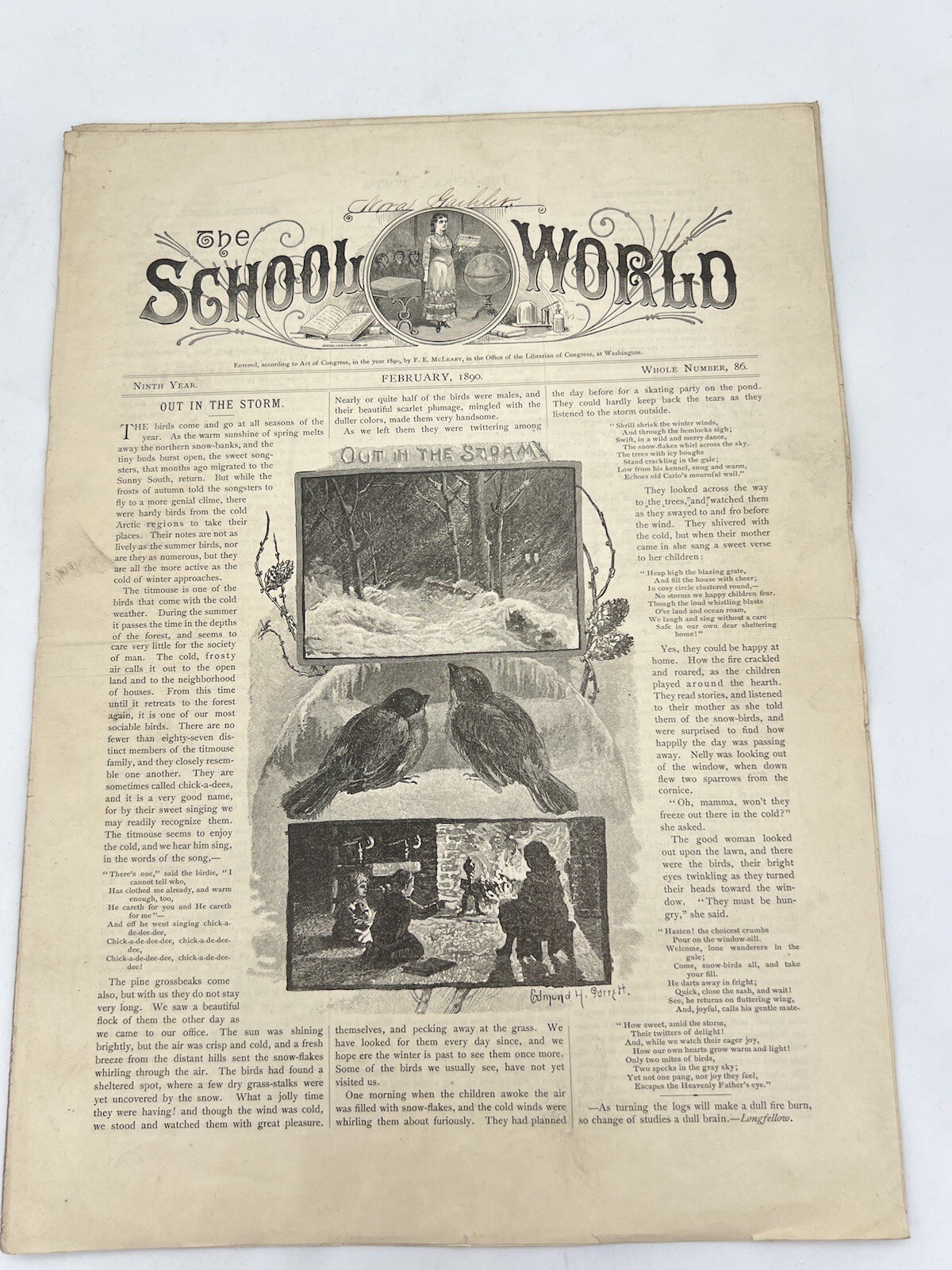 Feb 1890 - The School World Newspaper - Out in the Storm - Full issue