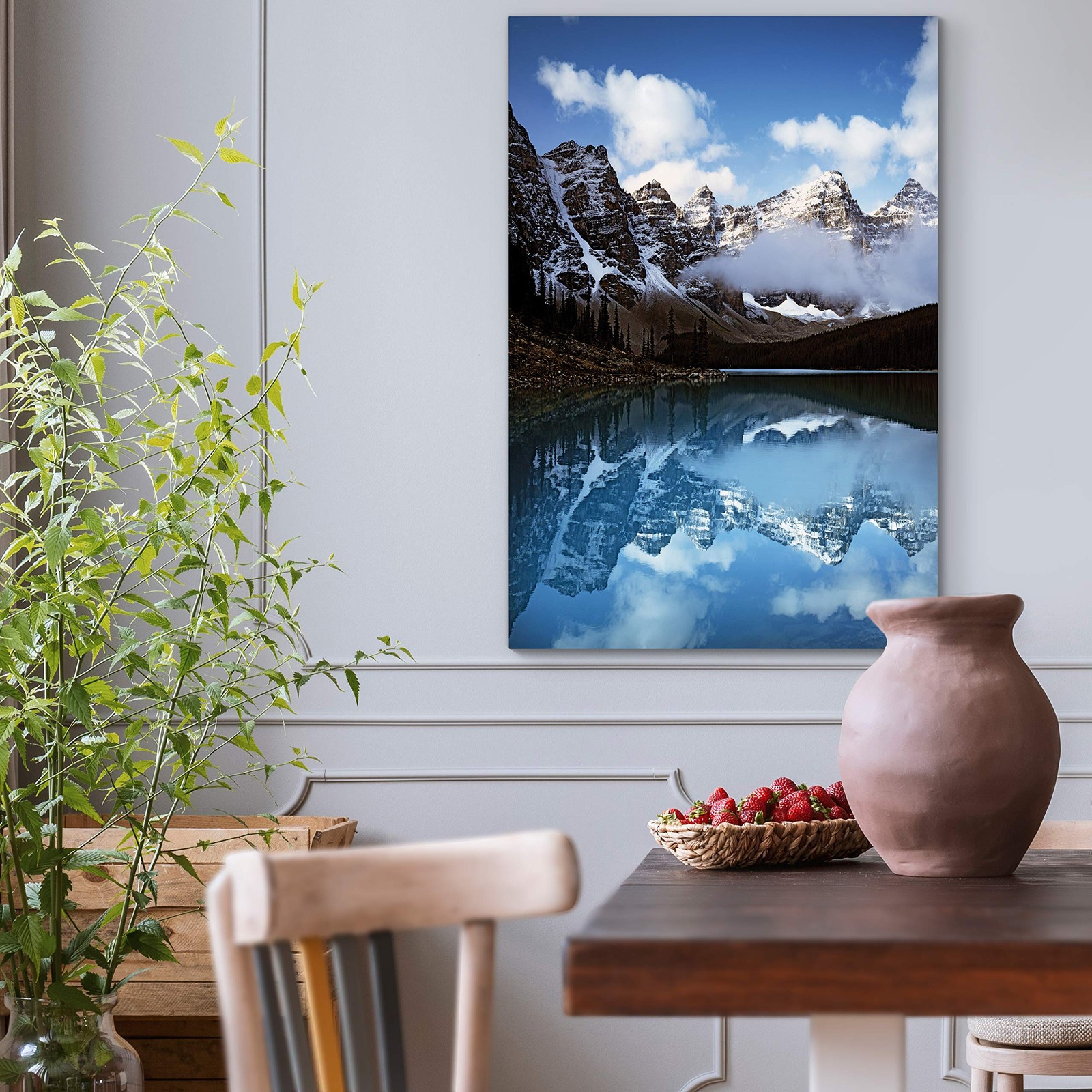 Valley of Ten Peaks Vertical Giclee Print Canvas Wall Art