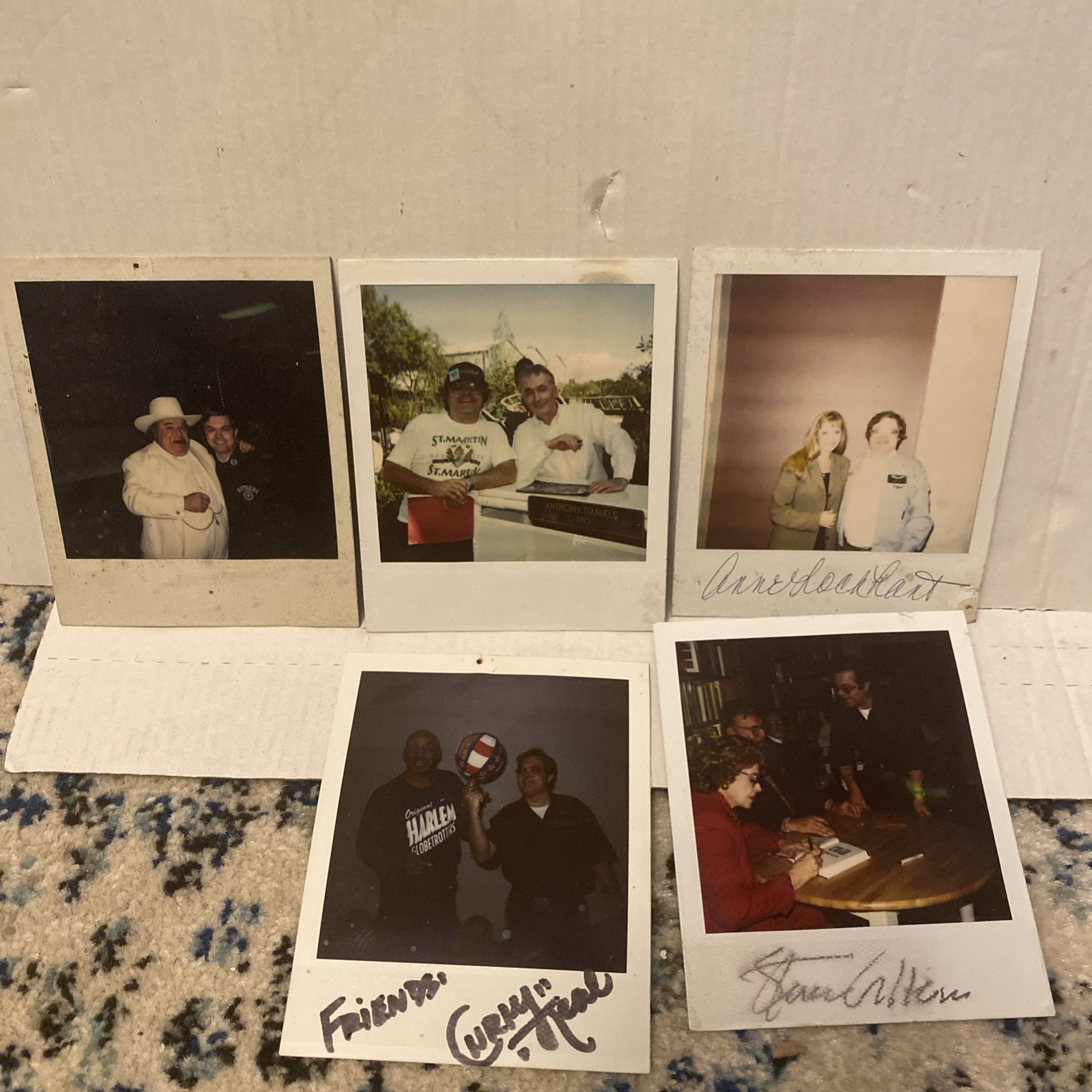 Vintage Polaroid Signed By X5Mystery Actors