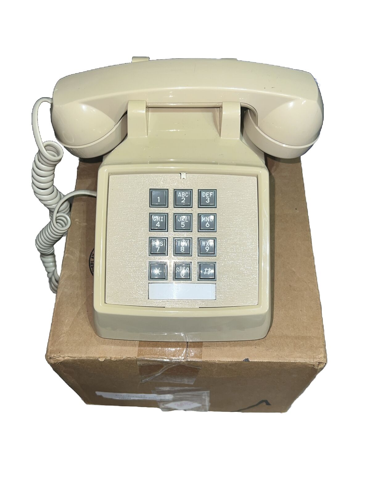 VTG Cortelco~ITT Touch Tone Desk Phone 2500 Ivory Single Line~ Vintage Phone