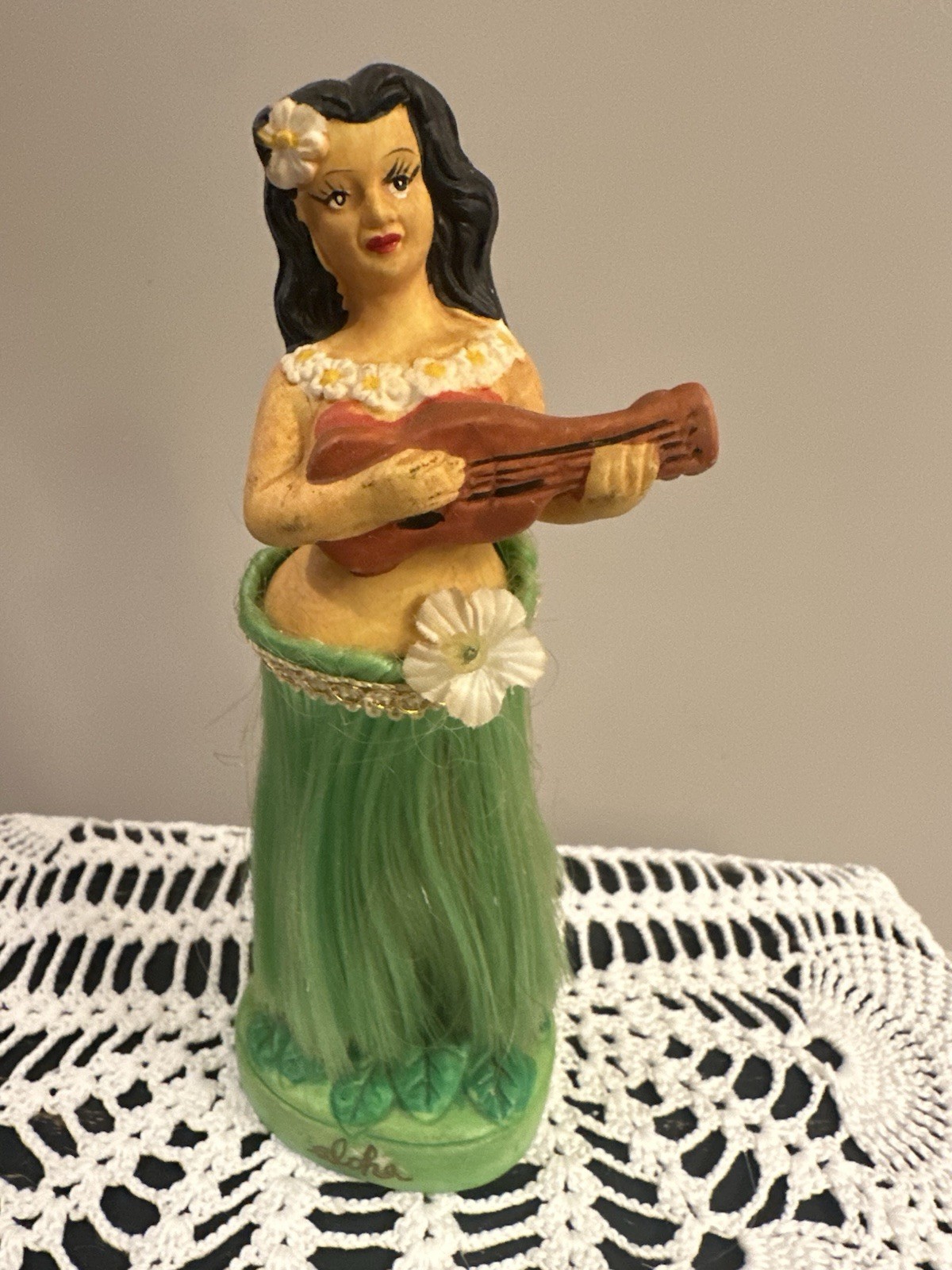 Vintage Hawaiian Hula Lady w Ukulele Dashboard Dancer Aloha Vintage Hawaiian Hula Lady w Ukulele Dashboard Dancer Aloha