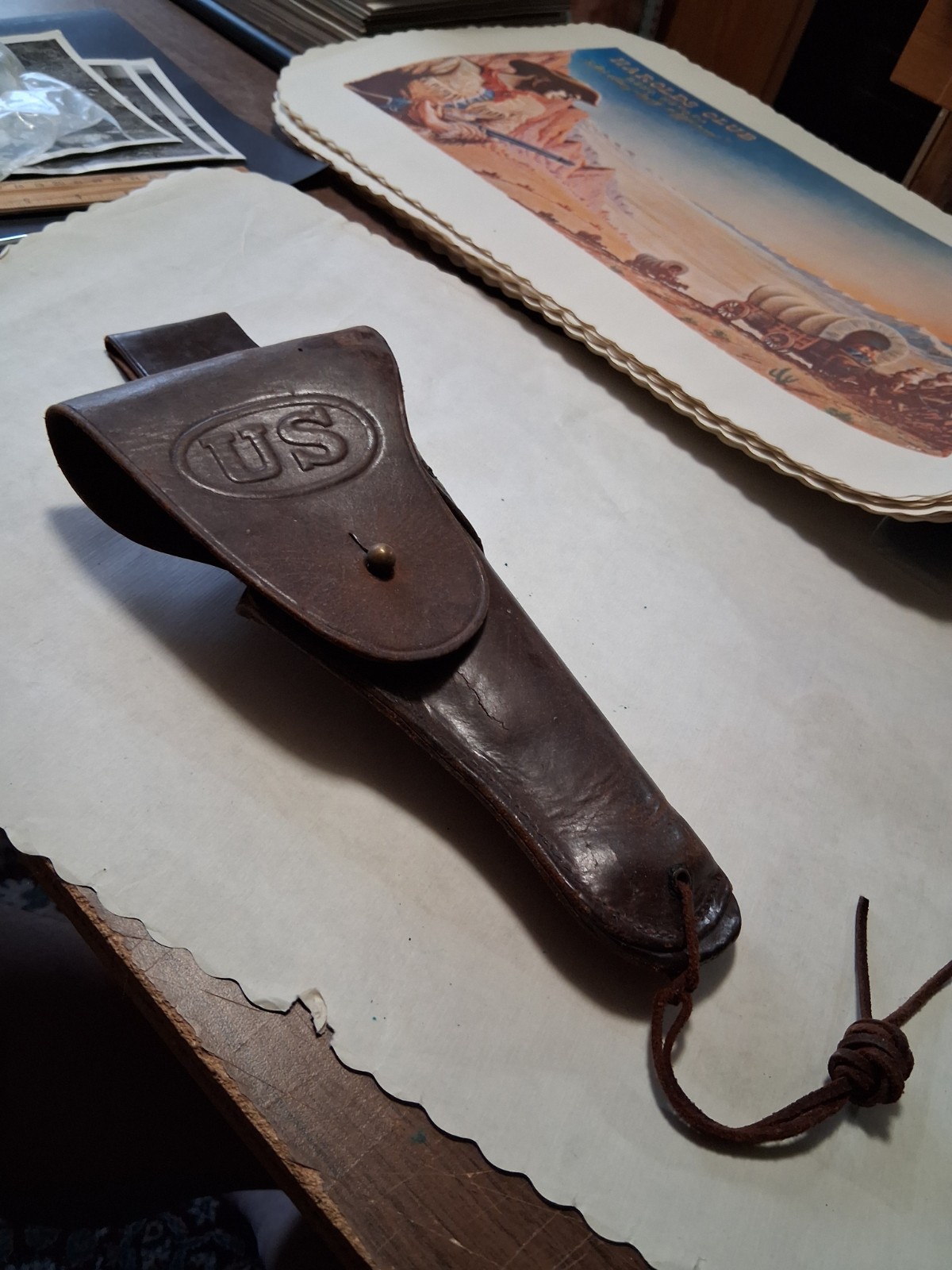 WWI US Army 1918 Leather Holster Colt .45 M1911 Warren Leather Goods Co J.A.O. 