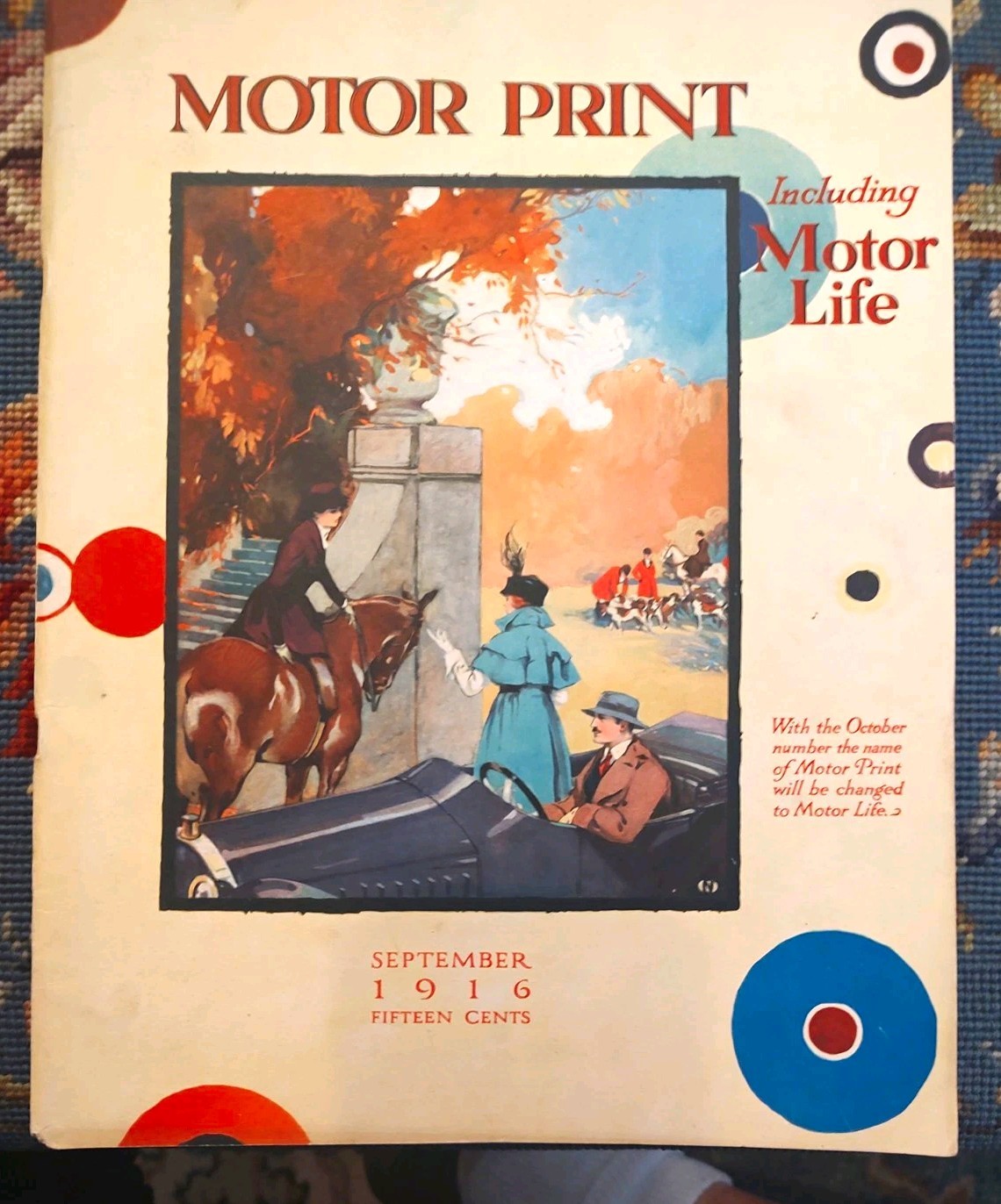 MOTOR PRINT MAG. SEPT. 1916. VINTAGE CAR MAGAZINE NICE CONDITION MOTOR PRINT MAG. SEPT. 1916. VINTAGE CAR MAGAZINE NICE CONDITION