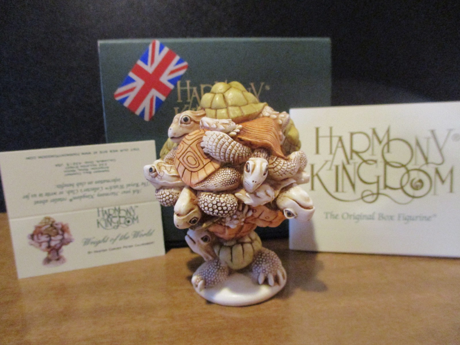Harmony Kingdom Weight of the World Turtles UK Made Box Figurine SGN RARE