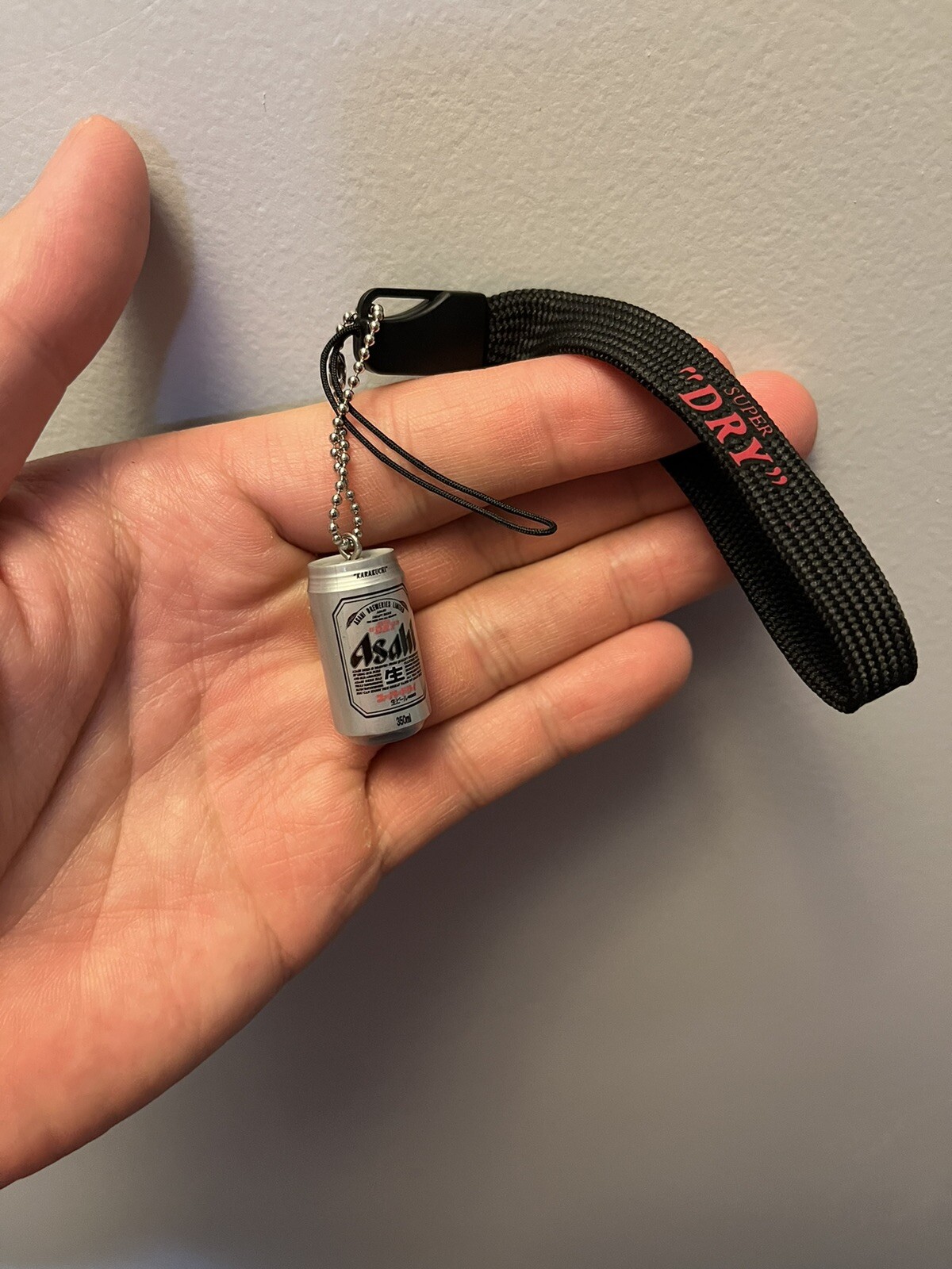 Asahi Super Dry Mini Figure Keychain Phone Strap Japan