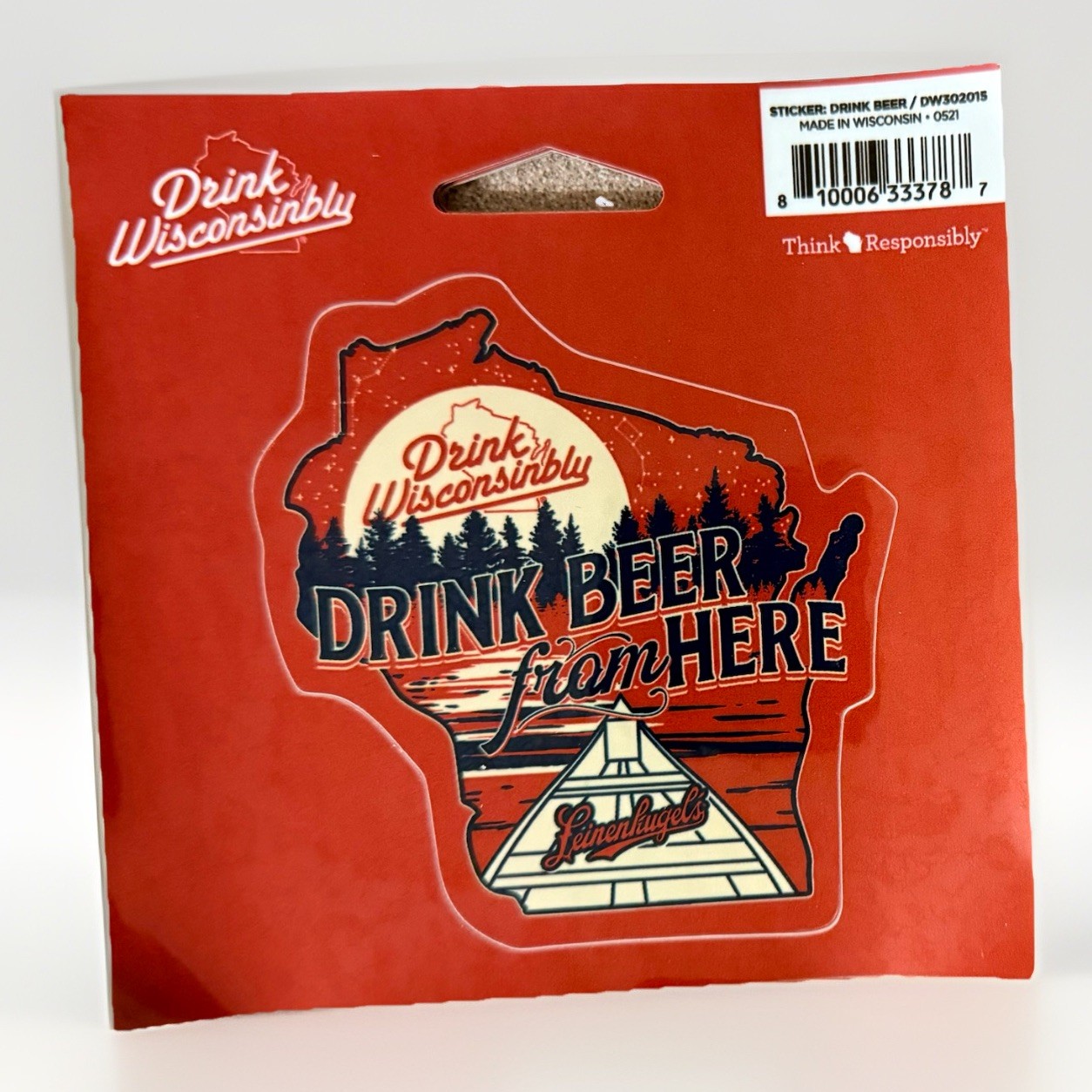 Drink Wisconsinbly Sticker - Made in Wisconsin Leinenkugel’s Brewery NEW Drink Wisconsinbly Sticker - Made in Wisconsin Leinenkugel’s Brewery NEW