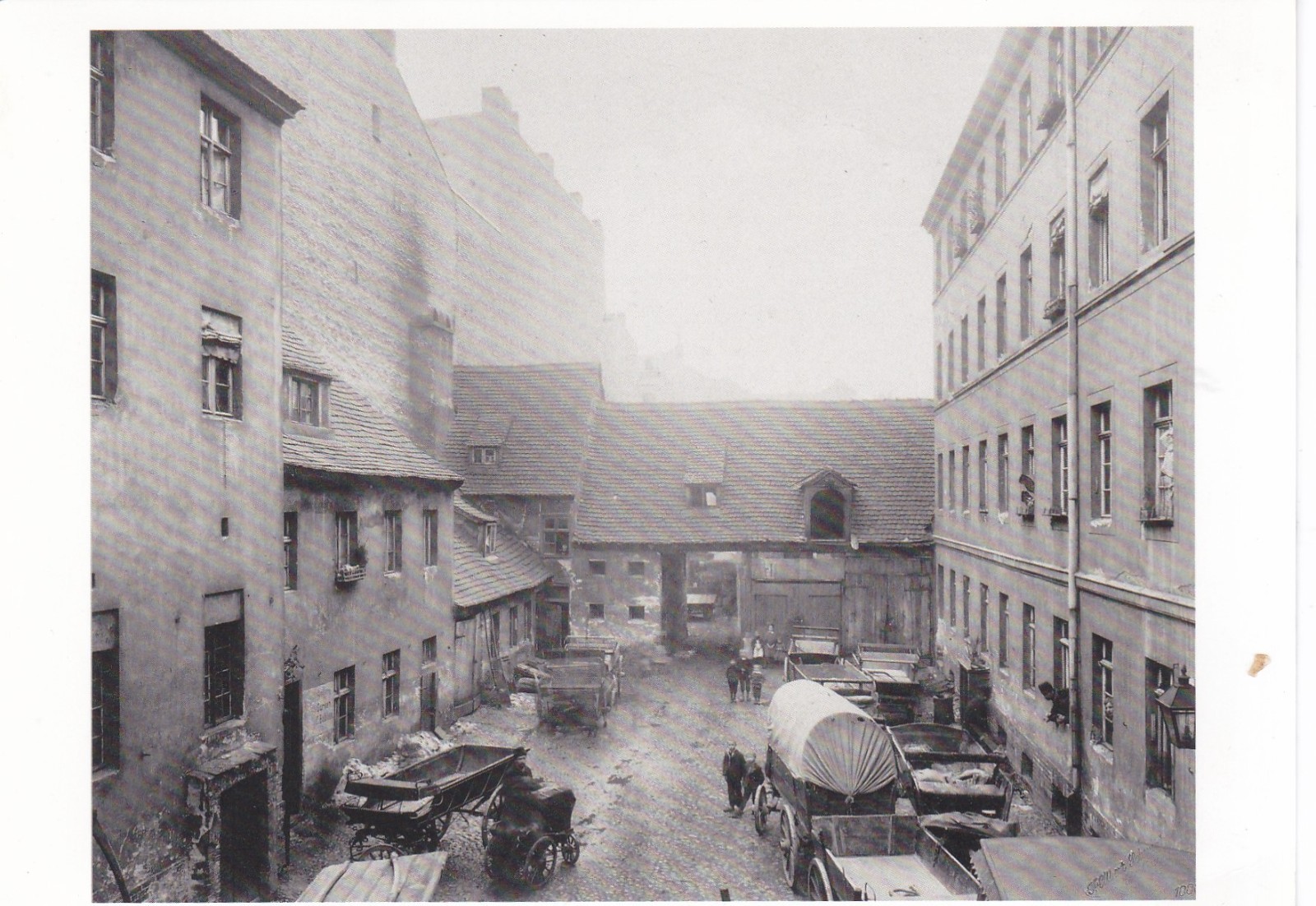 Postcard German Empire Berlin Dresdnerstrasse Kreuzberg Oranienplat Building Street