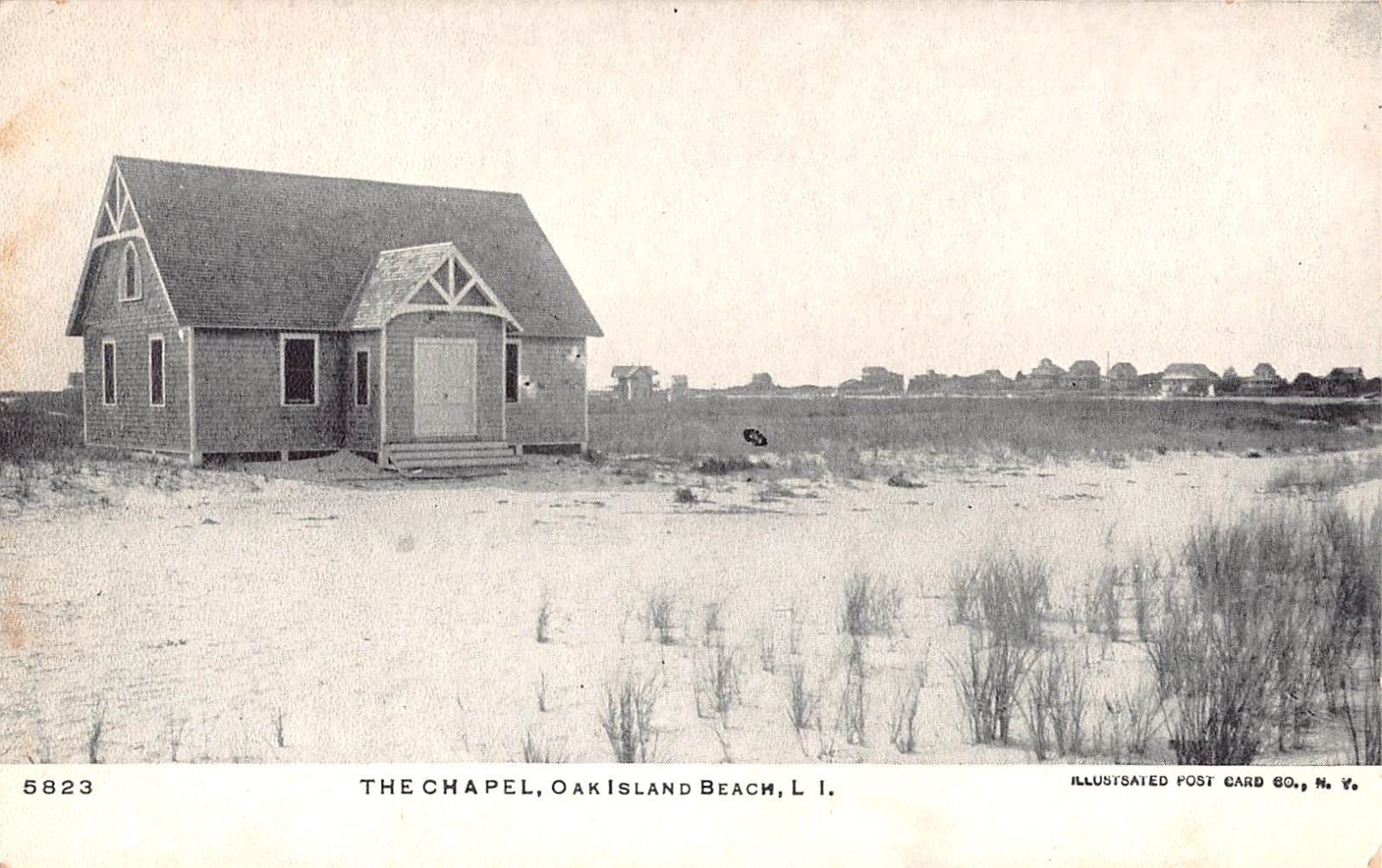 c.1905 Chapel Oak Island Beach Babylon LI NY post card