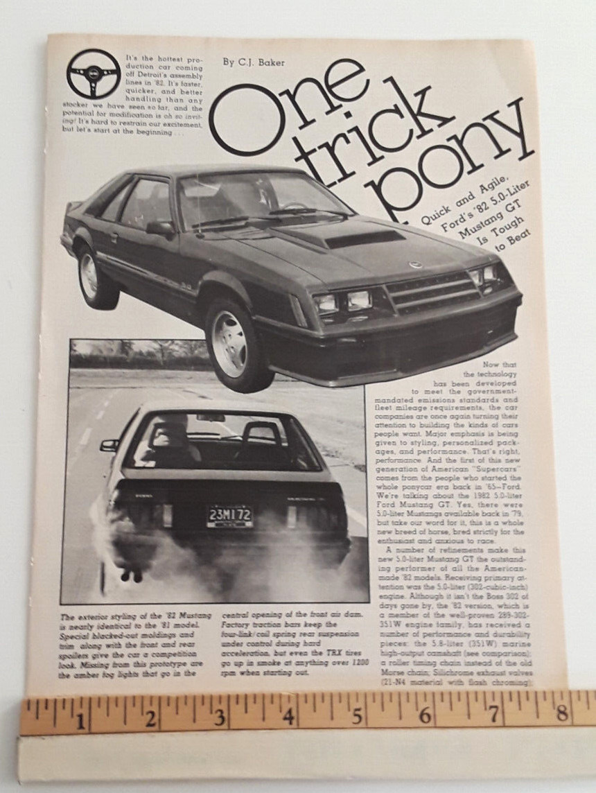 1982 MUSTANG GT ORIGINAL 1982 ARTICLE