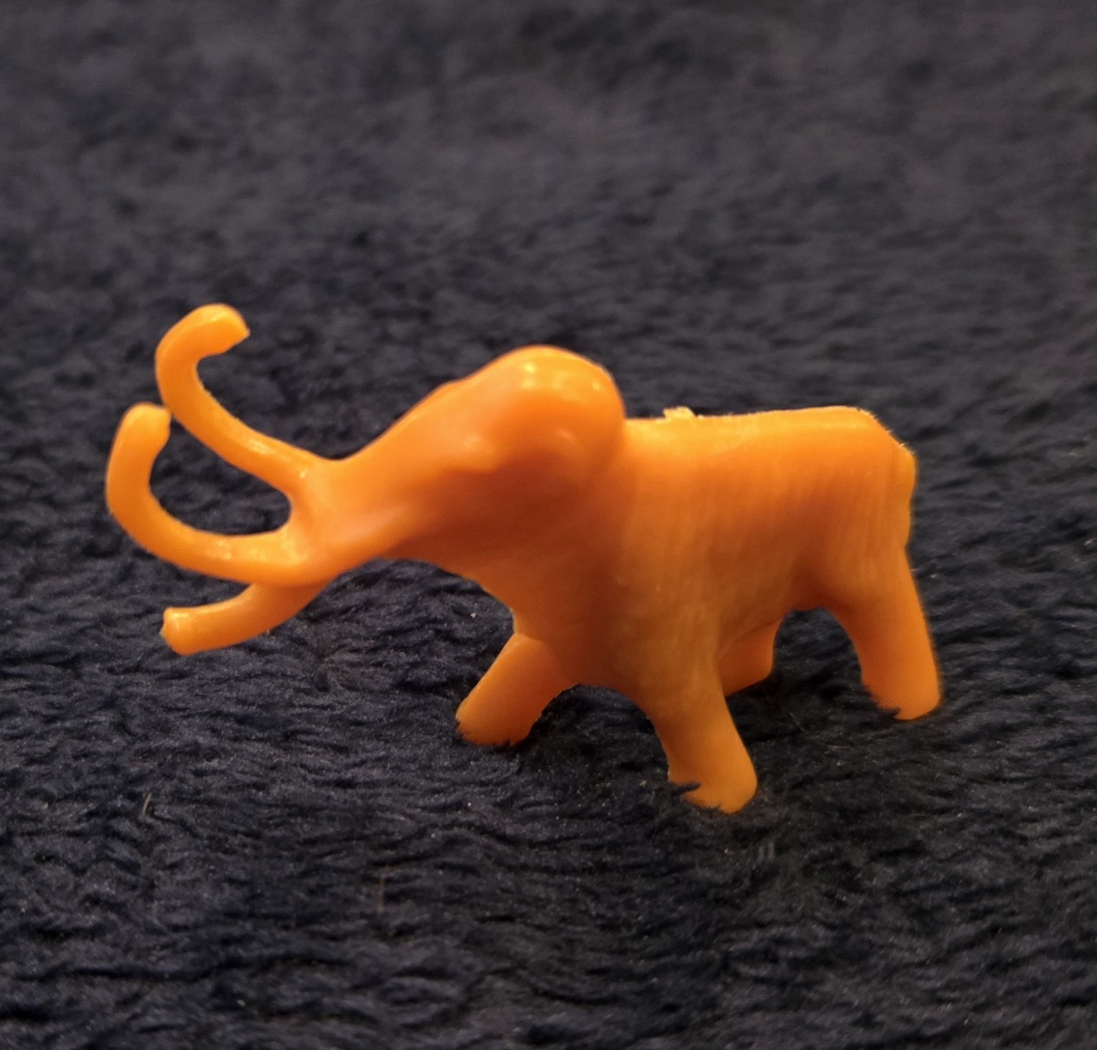 Vintage Molded Woolly Mammoth unique and RARE ORANGE coloring 2 & 1/2\