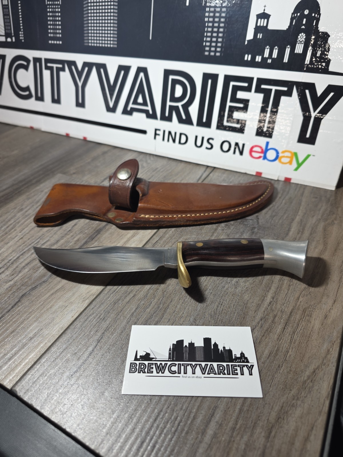 VINTAGE WESTERN CUTLERY WESTMARK 701 FIXED BLADE KNIFE & SHEATH Made in the USA
