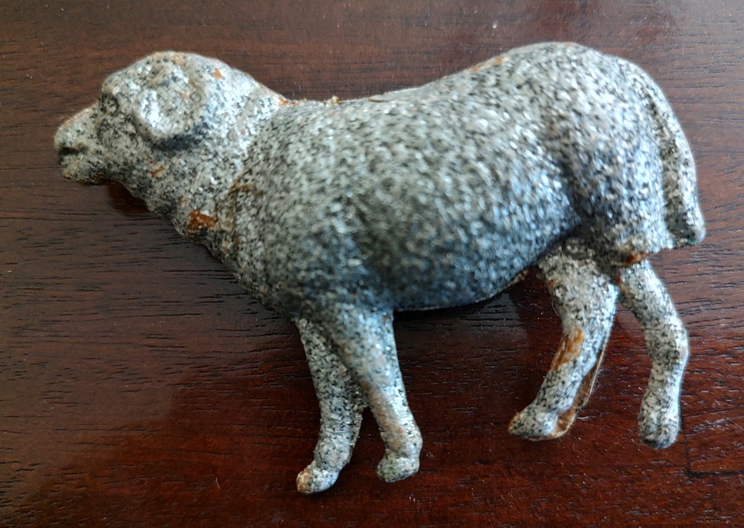 Vintage 1920s  German Dresden Foil Embossed Cardboard Ram Christmas Ornament