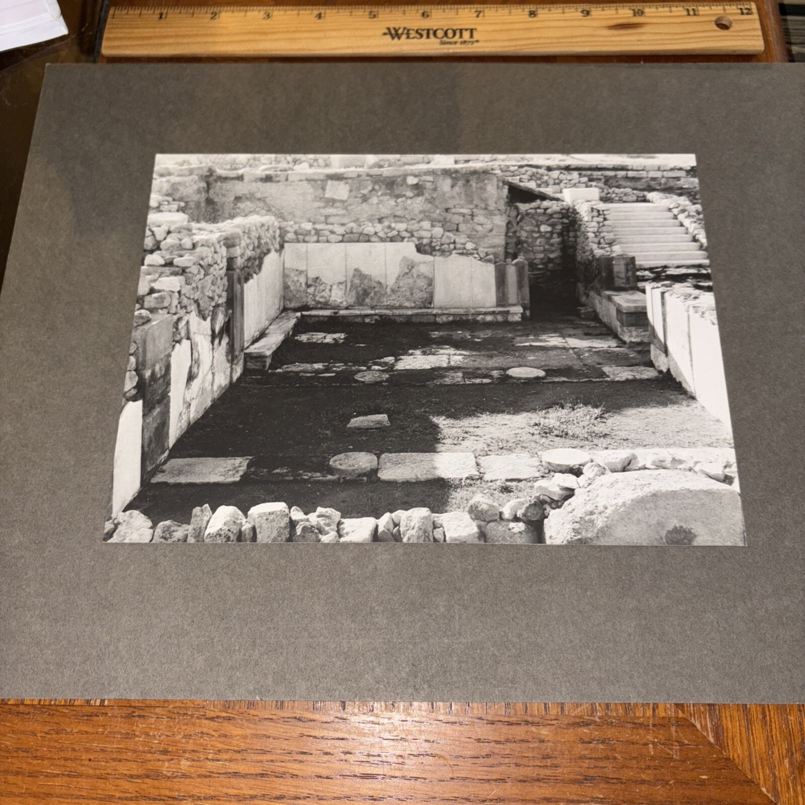 Women’s Megaron Inner Court Of Palace Mounted Greek Architecture Vintage Photo