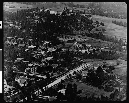 An aerial view of South Pasadena 1926 California Old Photo