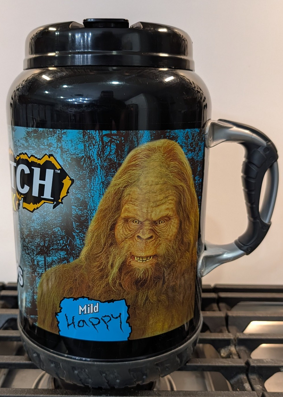 Jack Links Sasquatch Bigfoot 64oz Insulated Mug Thermos Half Gallon Travel Cup