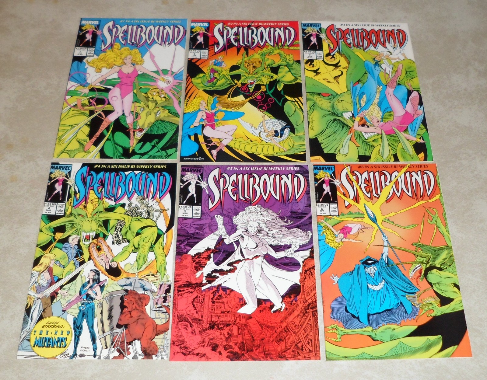 Spellbound #1 #2 #3 #4 #5 #6 Complete Limited Series Marvel Comics 1988 VF