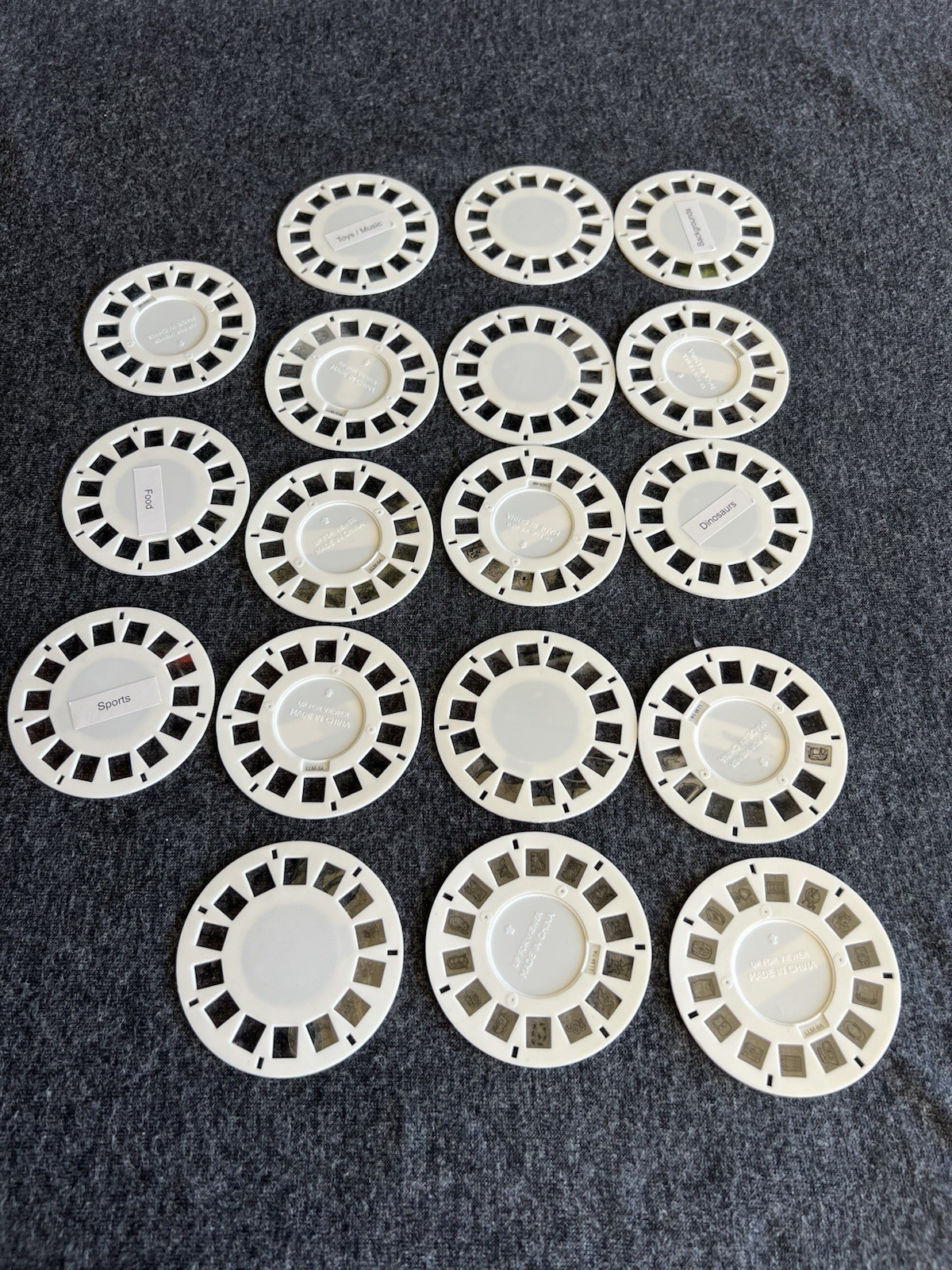 Vintage Disney Trace Draw Viewmaster 18 Pack -Plastic Projector Reels
