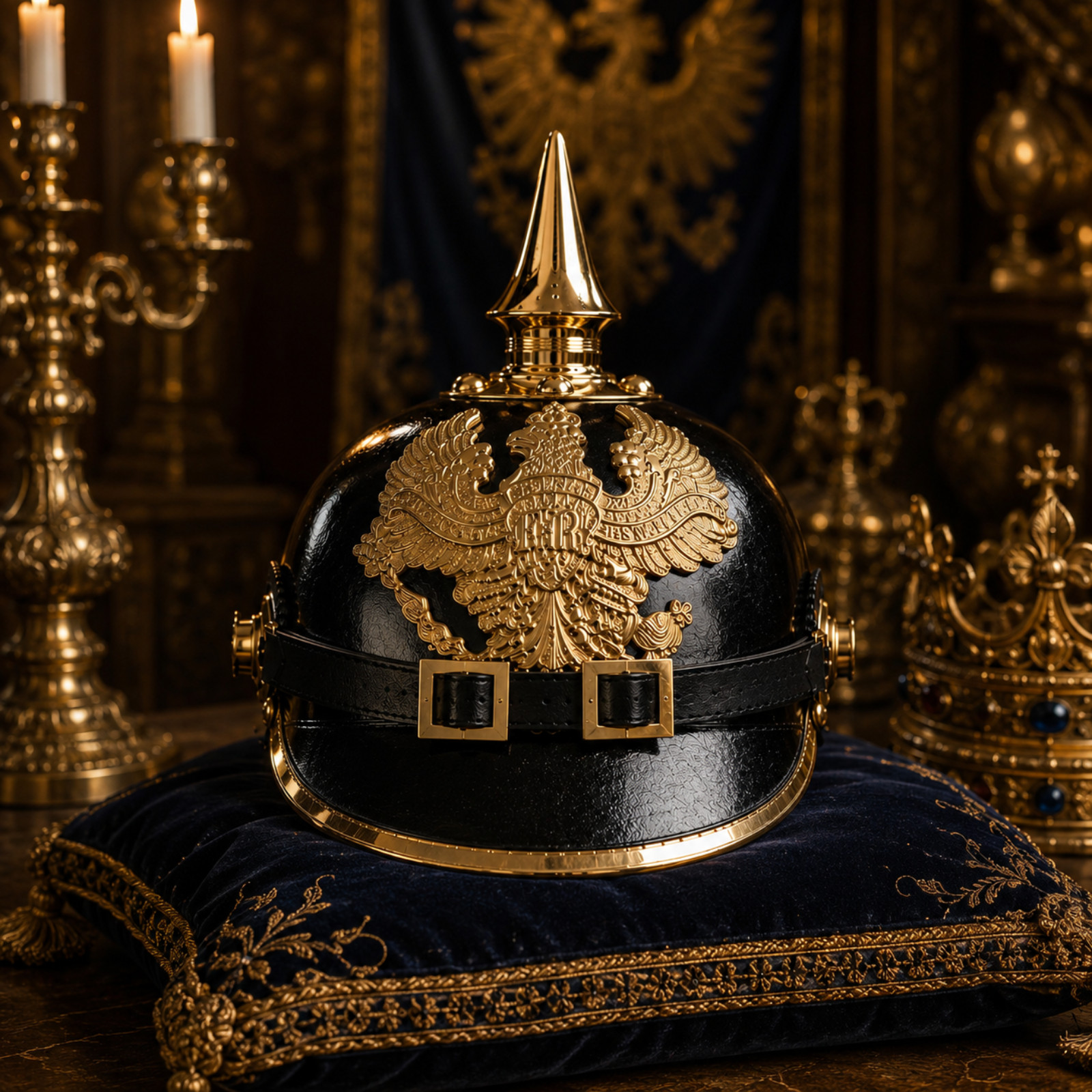 German Prussian Pickelhaube Replica Helmet Military Costume Wearable