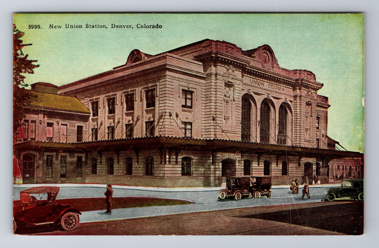 Denver CO-Colorado, New Union Station, Antique, Vintage Souvenir Postcard