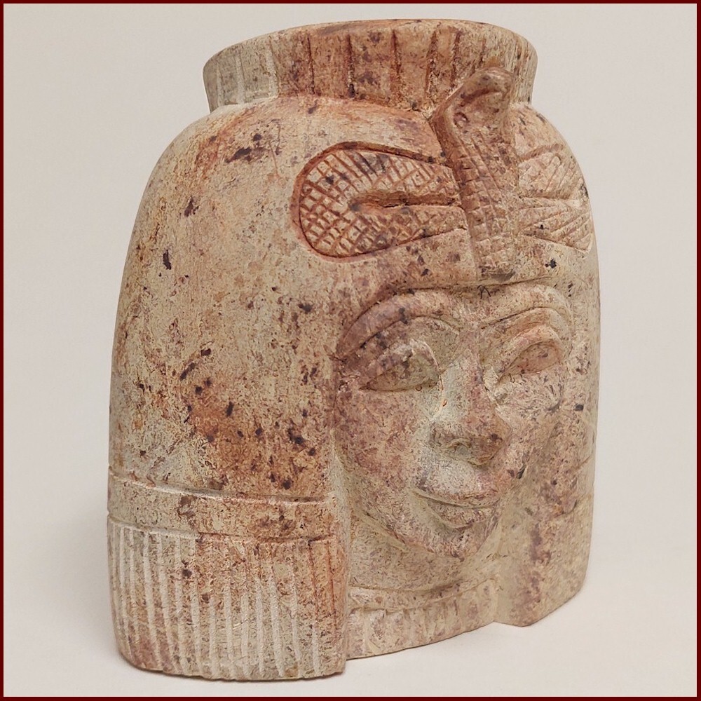 Antique Style Carved Stone Egyptian Bust/Statue ~ Ancient Egypt Queen Hatshepsut