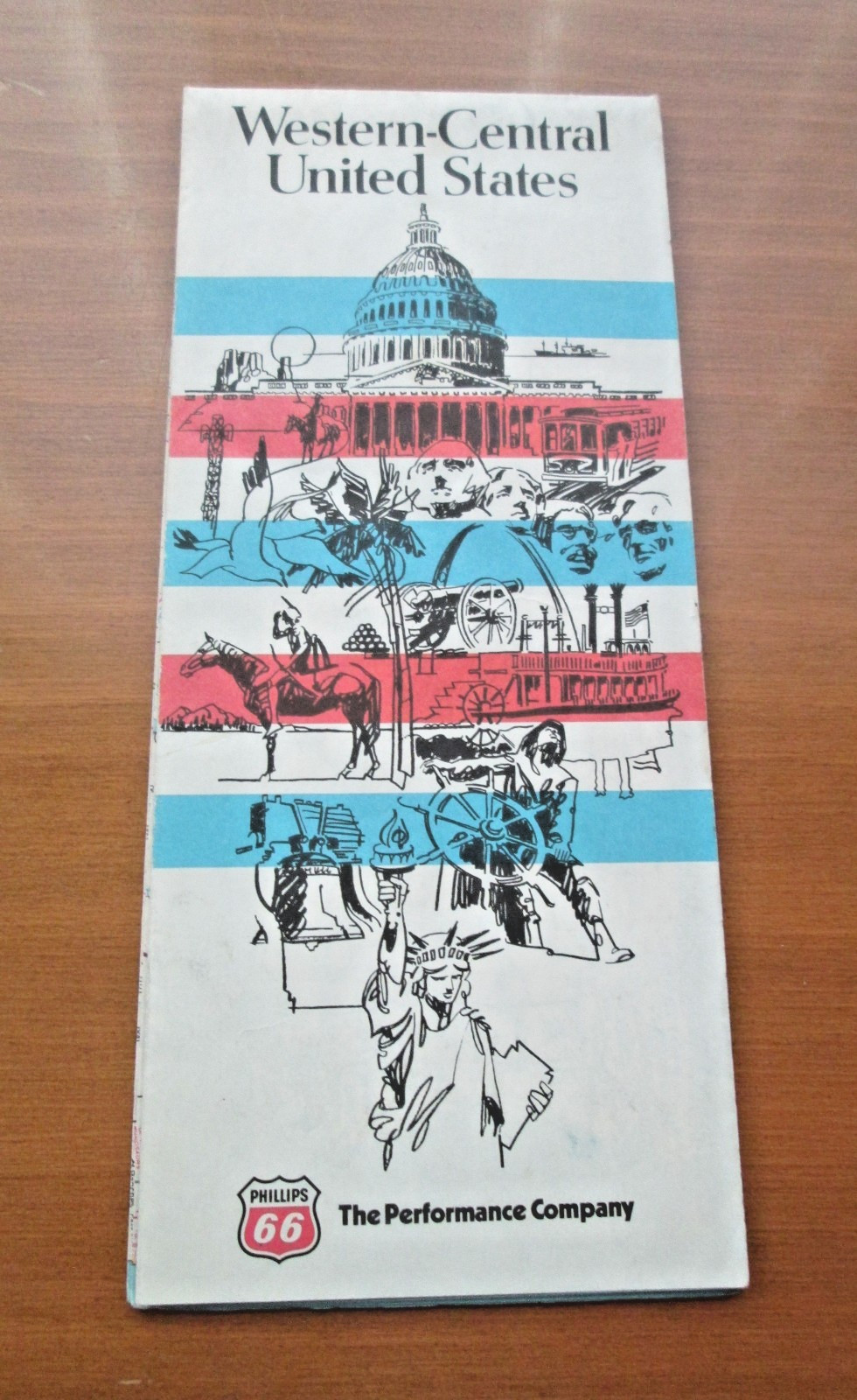 1977  PHILLIPS 66   WESTERN - CENTRAL  UNITED STATES  MAP