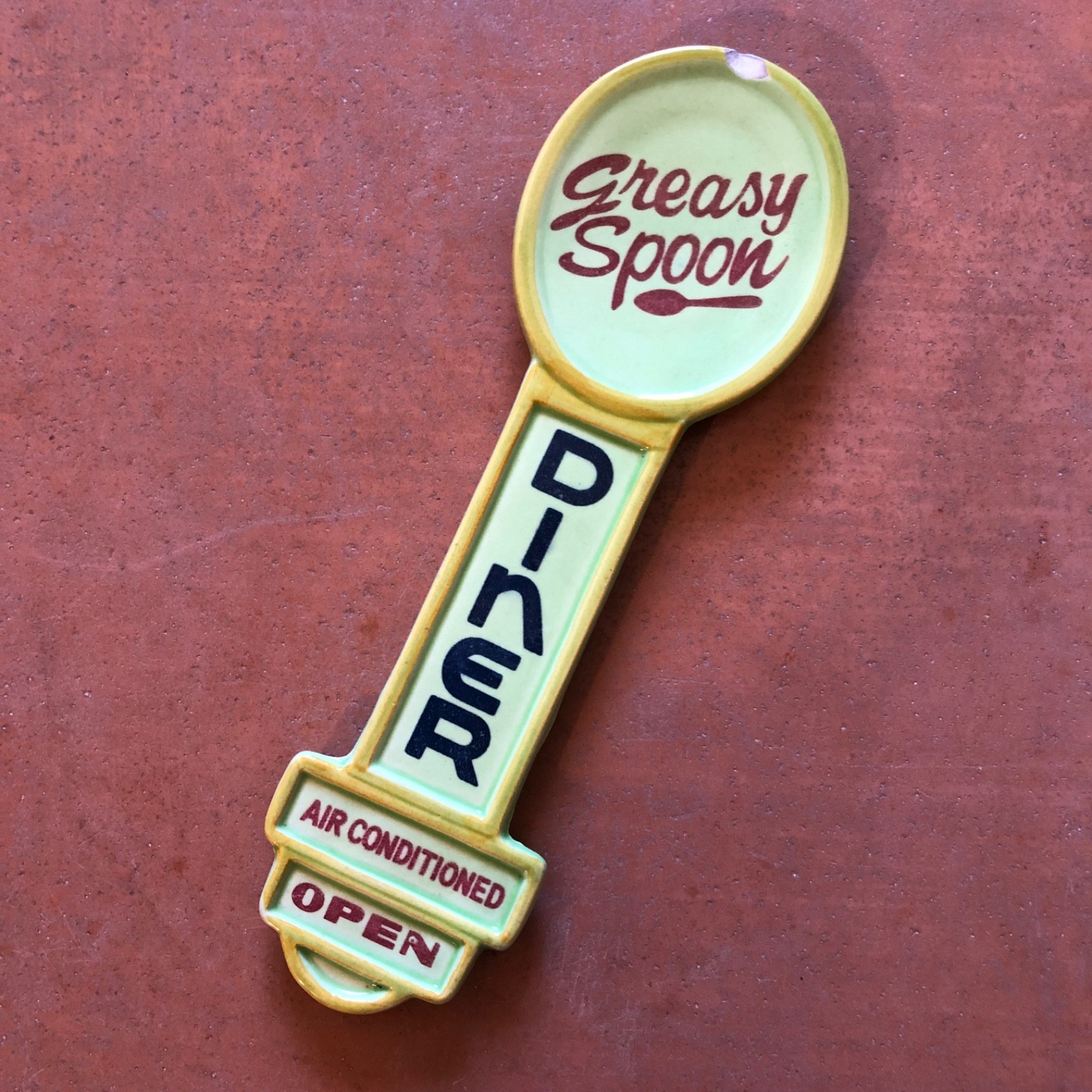 Greasy Spoon Diner Antique Ceramic Americana Restaurant Souvenir Kitchen Dish