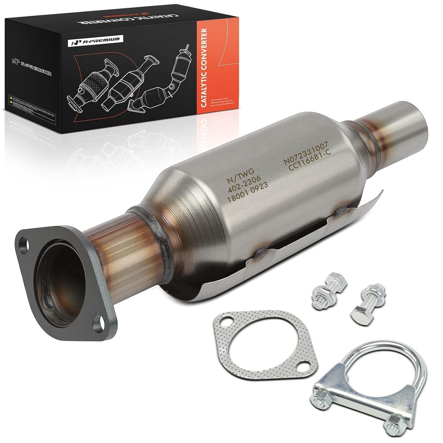 A-Premium E.P.A Compliant Catalytic Converter No O2 Sensor Port Oxygen Sensor A-Premium E.P.A Compliant Catalytic Converter No O2 Sensor Port Oxygen Sensor