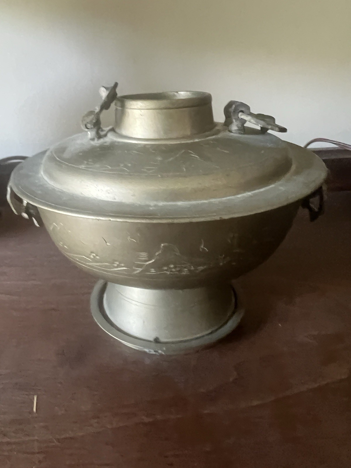 Vintage Brass Hot Pot Sinseollo Pot - See Photos