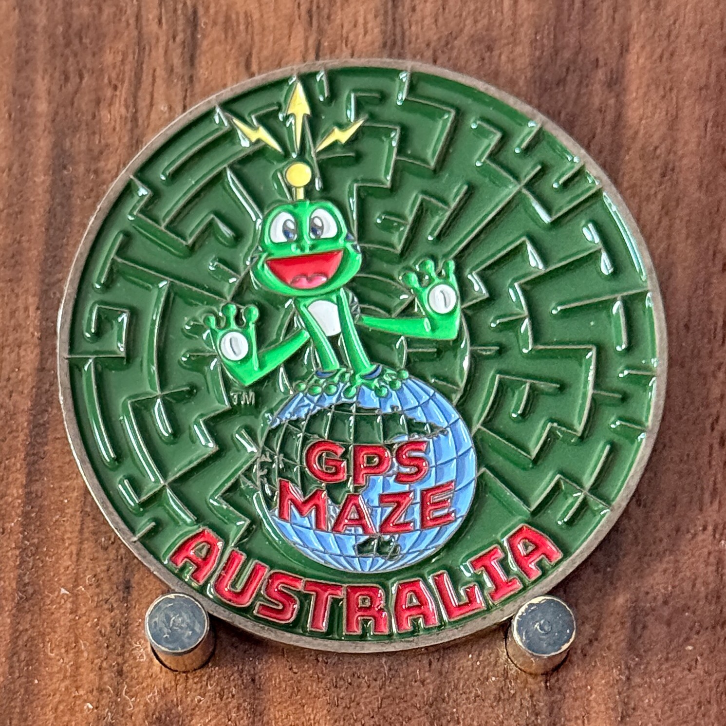 GPS Maze Australia Geocaching Frog Design Challenge Coin  M#15