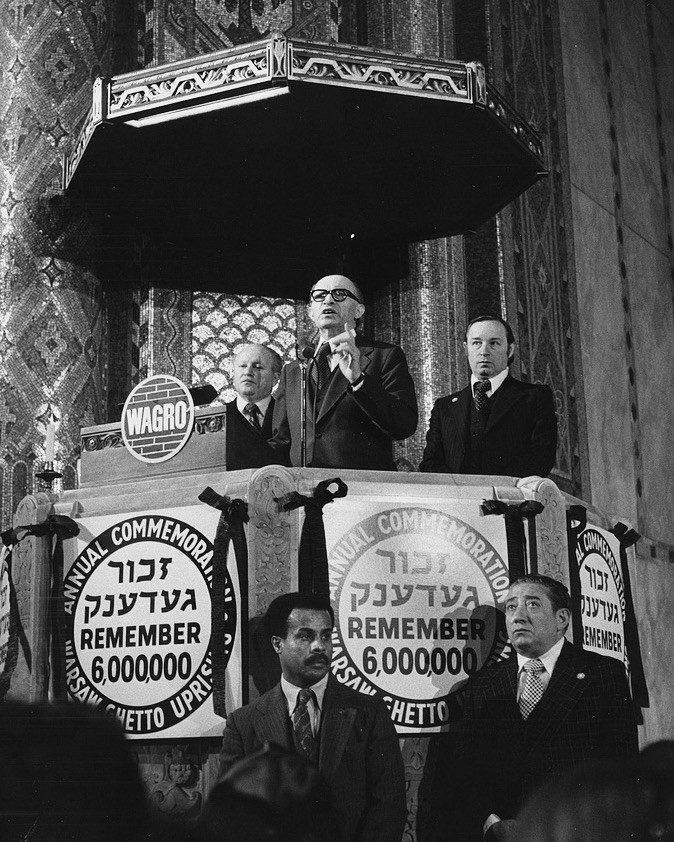 Menachem Begin Israel PM Temple Emanu-El New York Holocaust Day 1978 8x10 Print