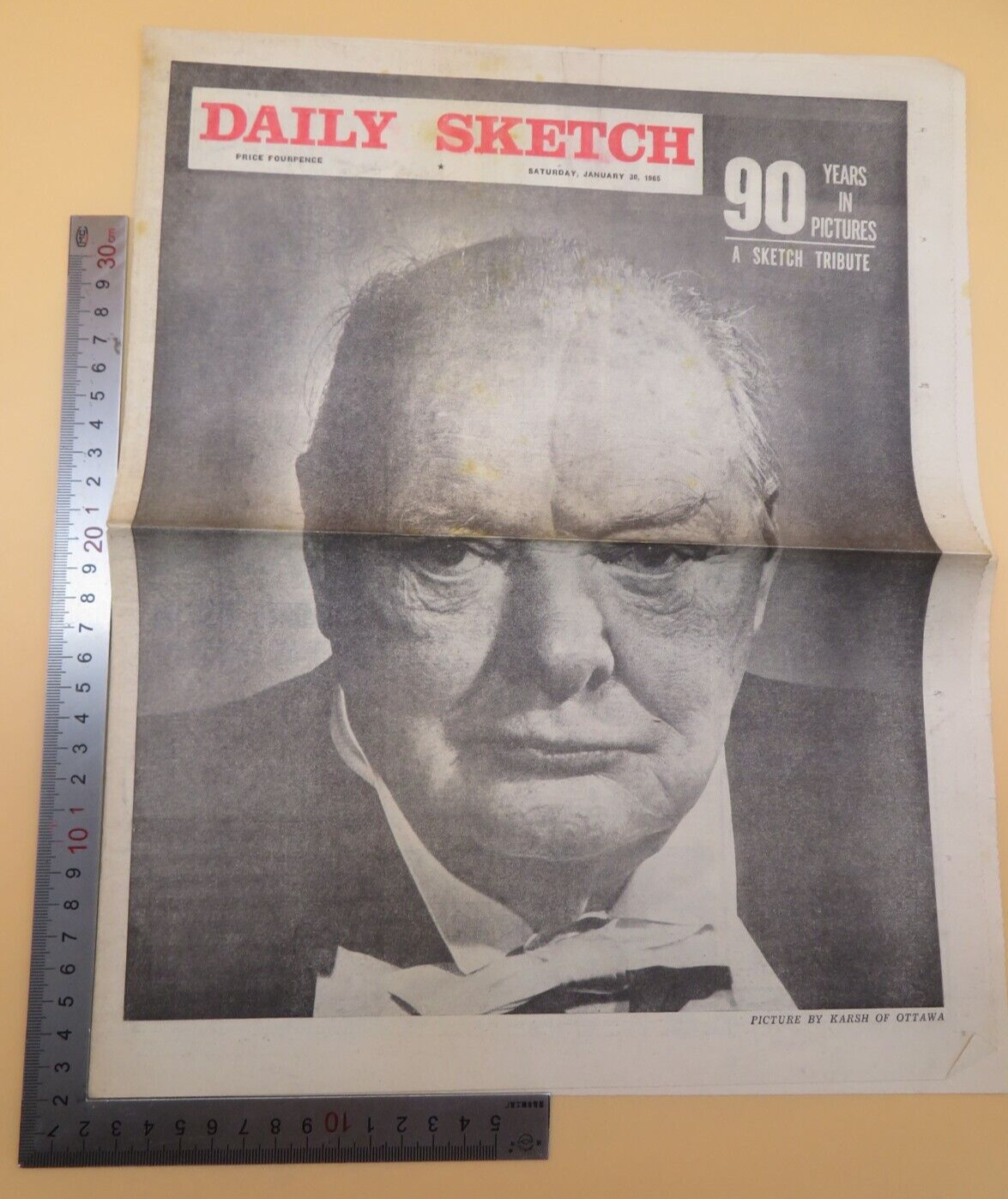 Daily Sketch Winston Churchill January 30 1965 90 years In Pictures Newspaper