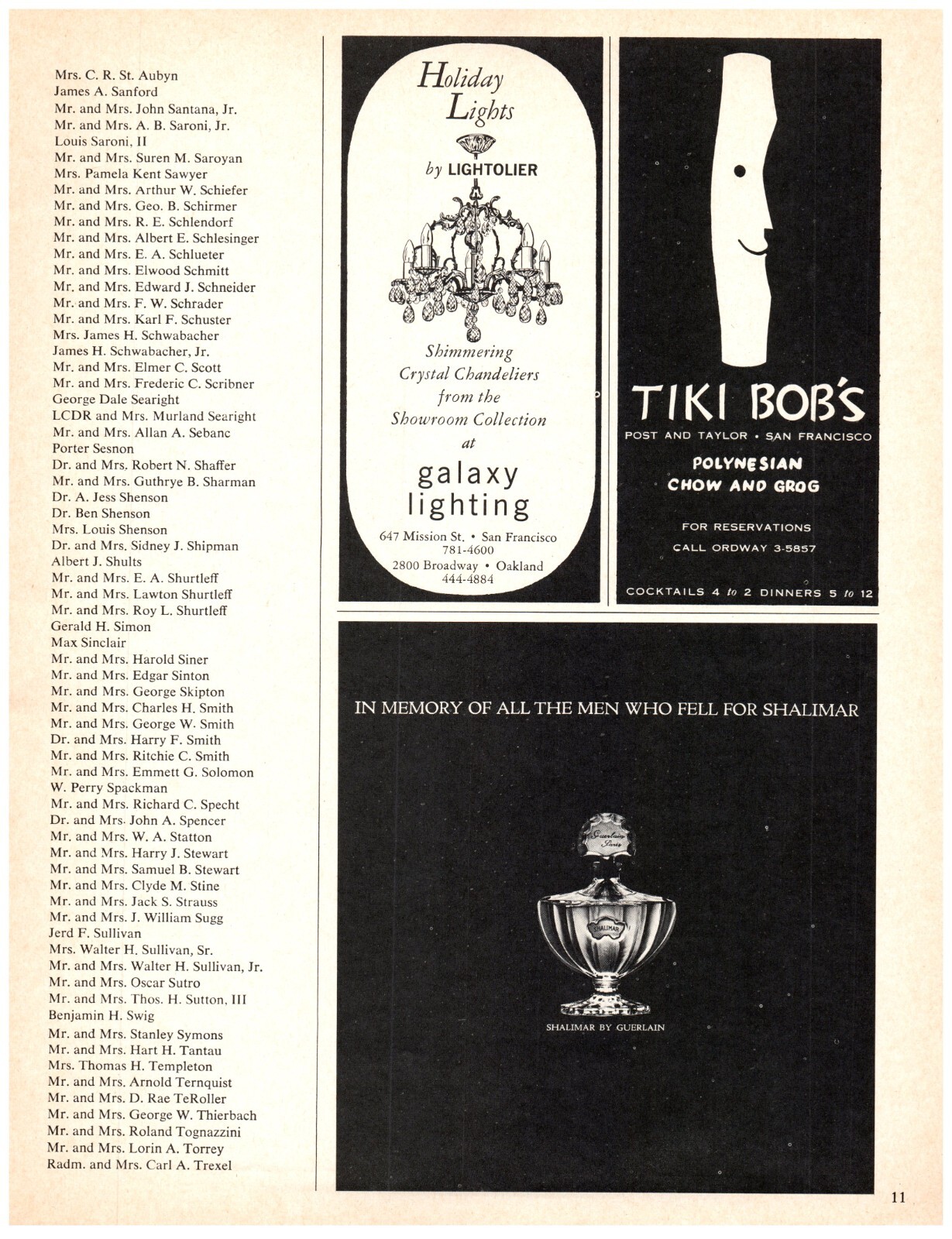 PRINT AD, 1966 Tiki Bob's Polynesian Chow & Grog Post & Taylor San Francisco 60s