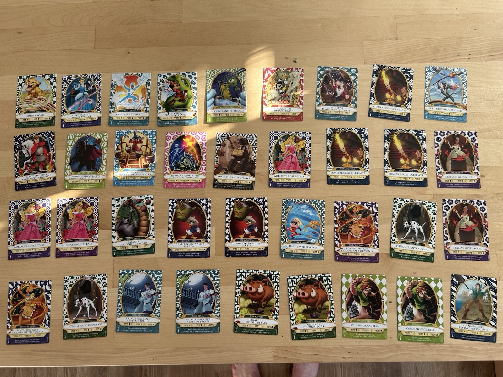 Disney Sorcerers of the Magic Kingdom Trading Cards Lot of 36 - Assorted Mixed
