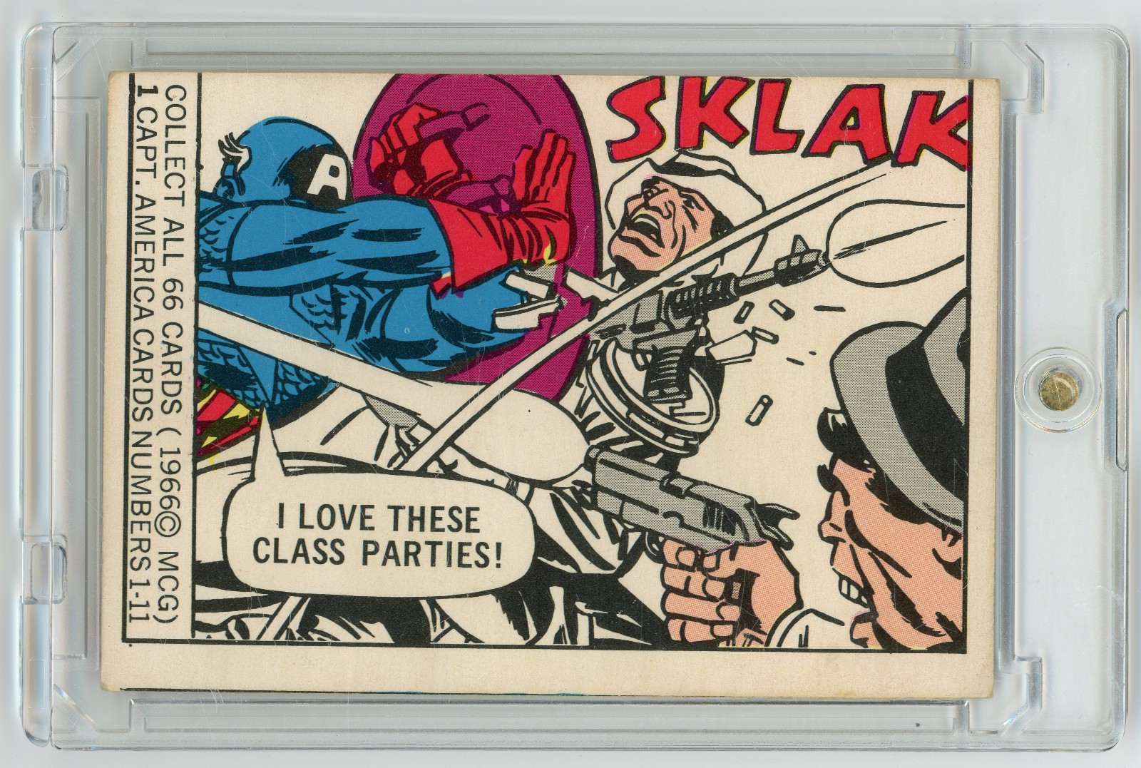 1966 Donruss Marvel Super Heroes Captain America #1 I Love These Class Parties 1966 Donruss Marvel Super Heroes Captain America #1 I Love These Class Parties